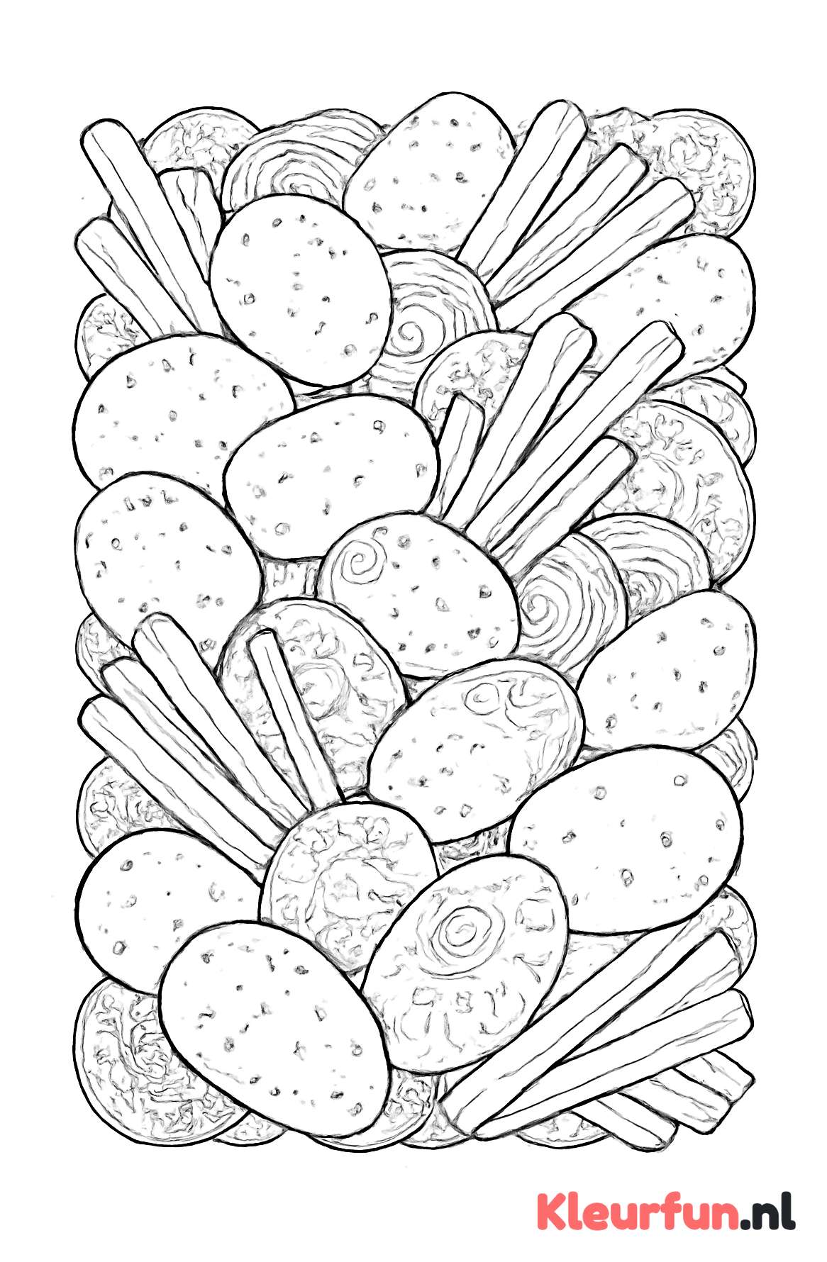 Abstracte Aardappelen en Patat