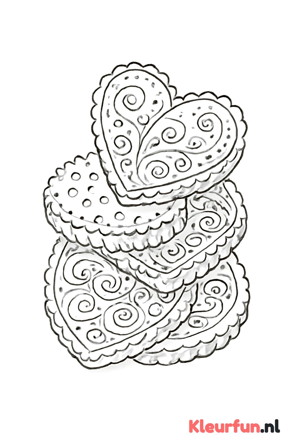 Ambachtelijke stapel koekjes met decoraties