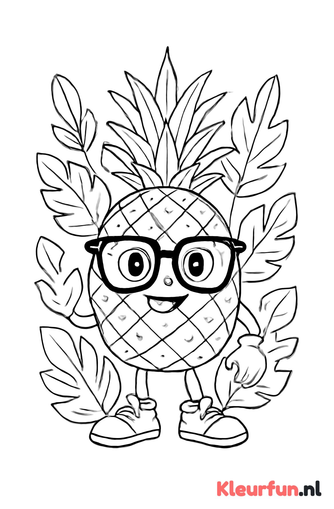 Ananas met Bril en Schoenen