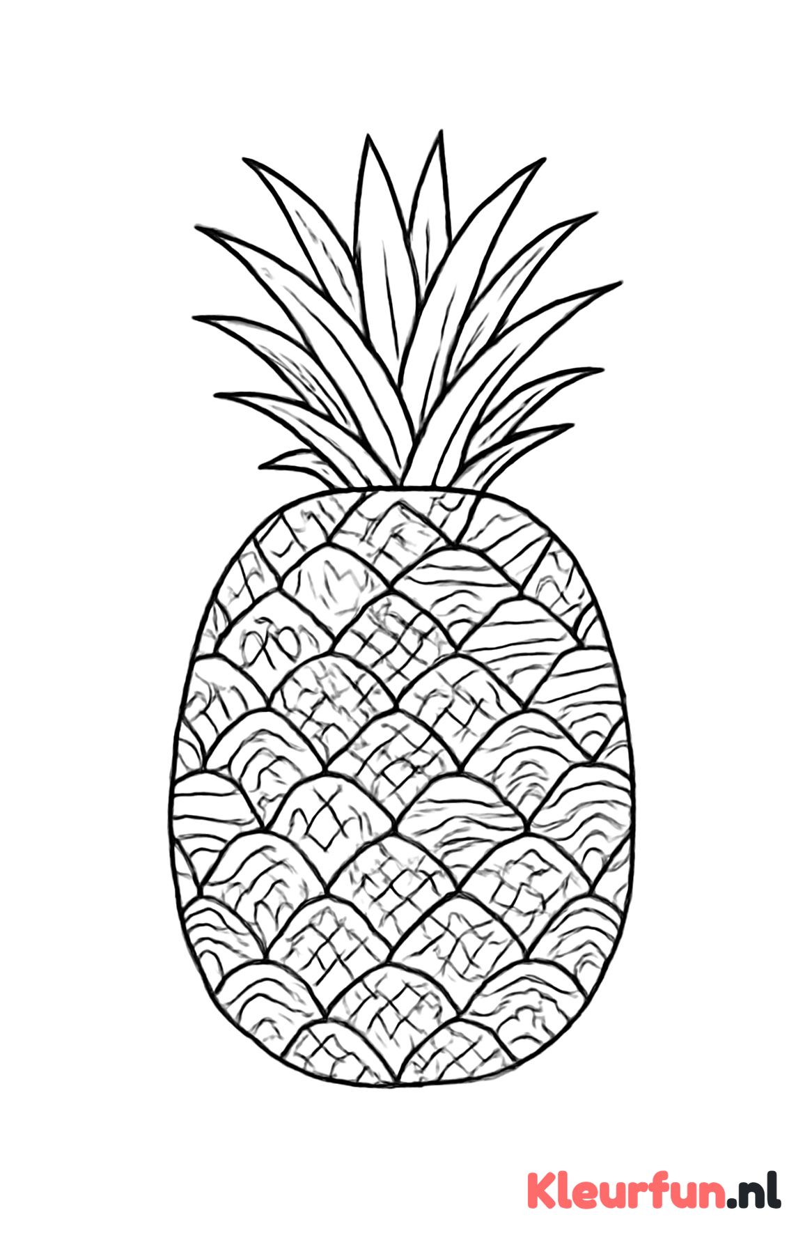 Ananas met patroon op schil