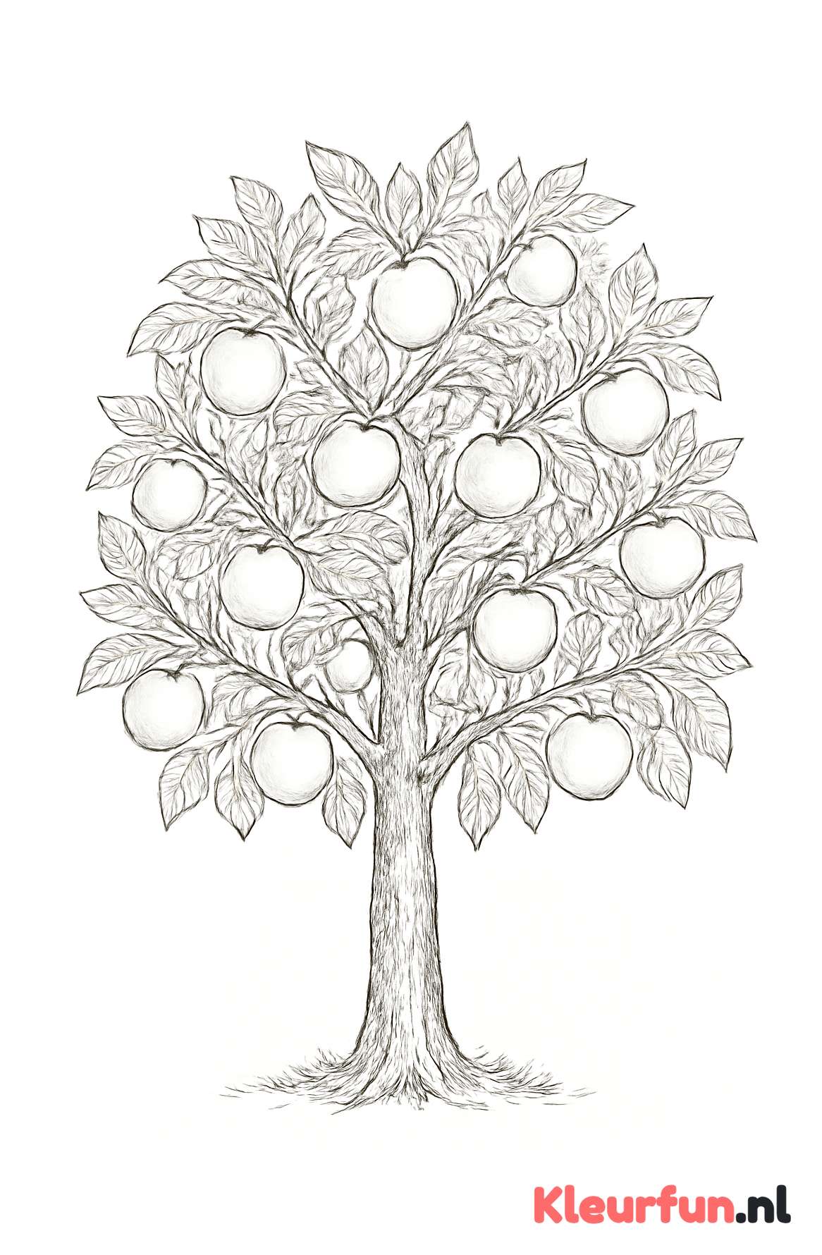 Appelboom met rijpe appels