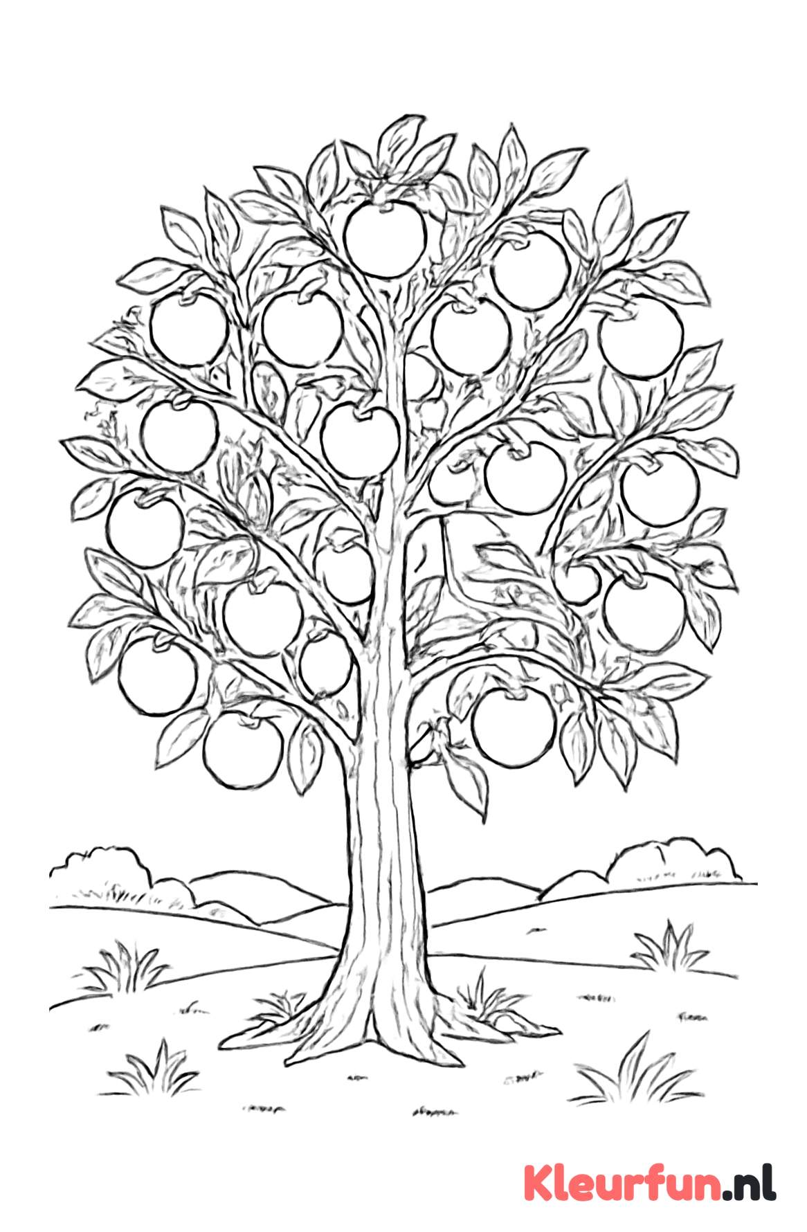 Appelboom vol met appels