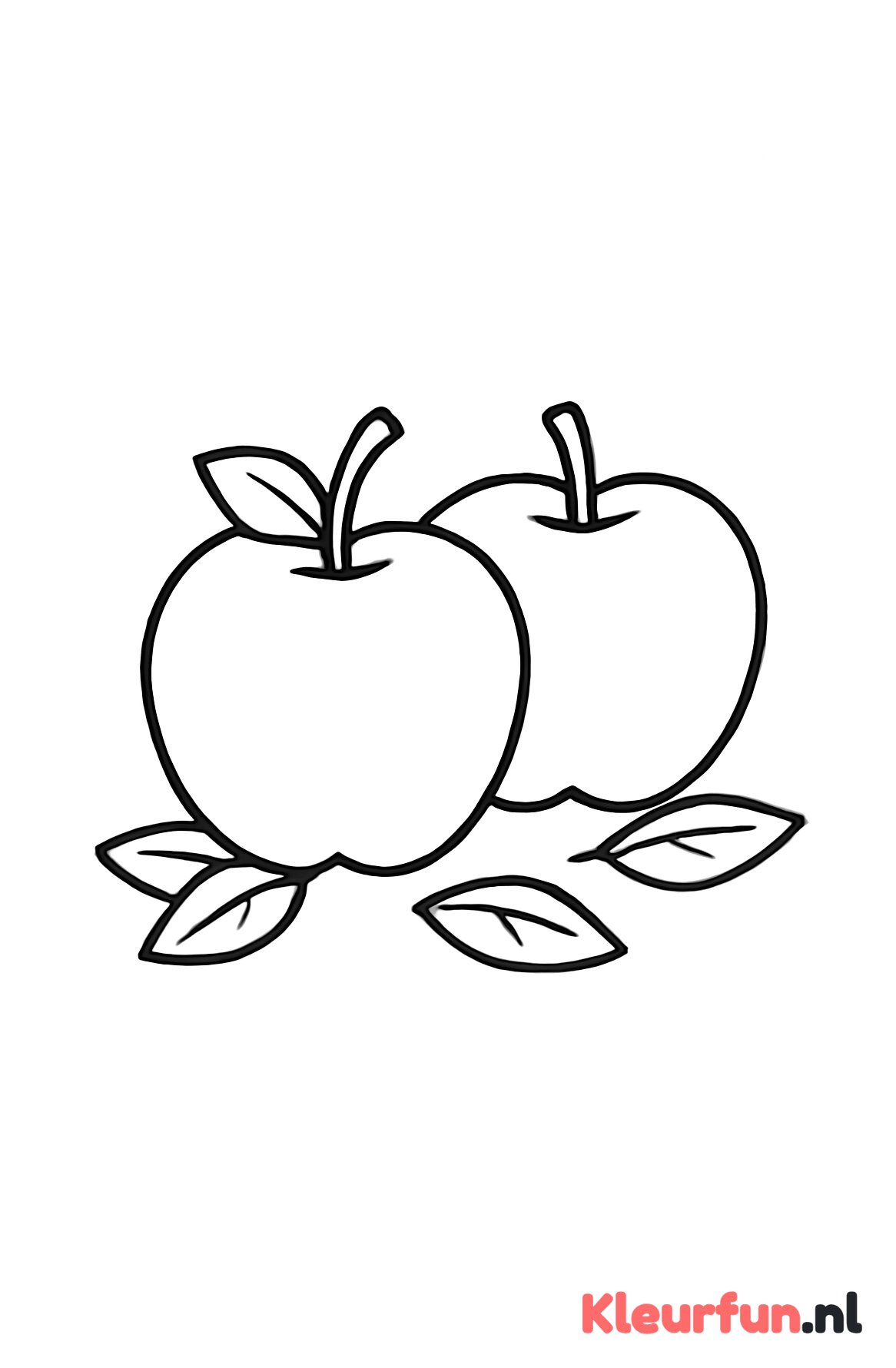 Appels op grond met bladeren
