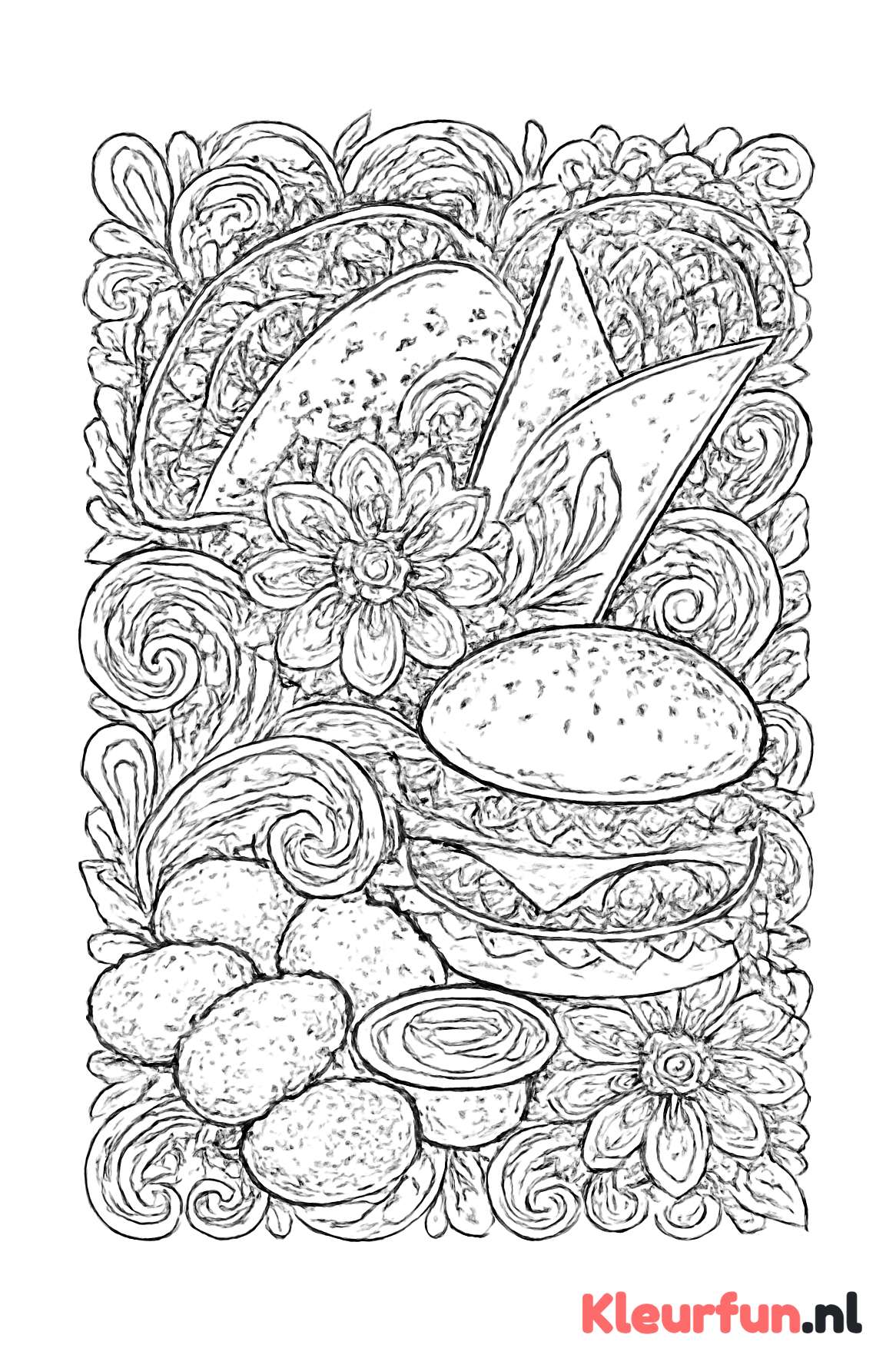 Artistieke fastfood compositie