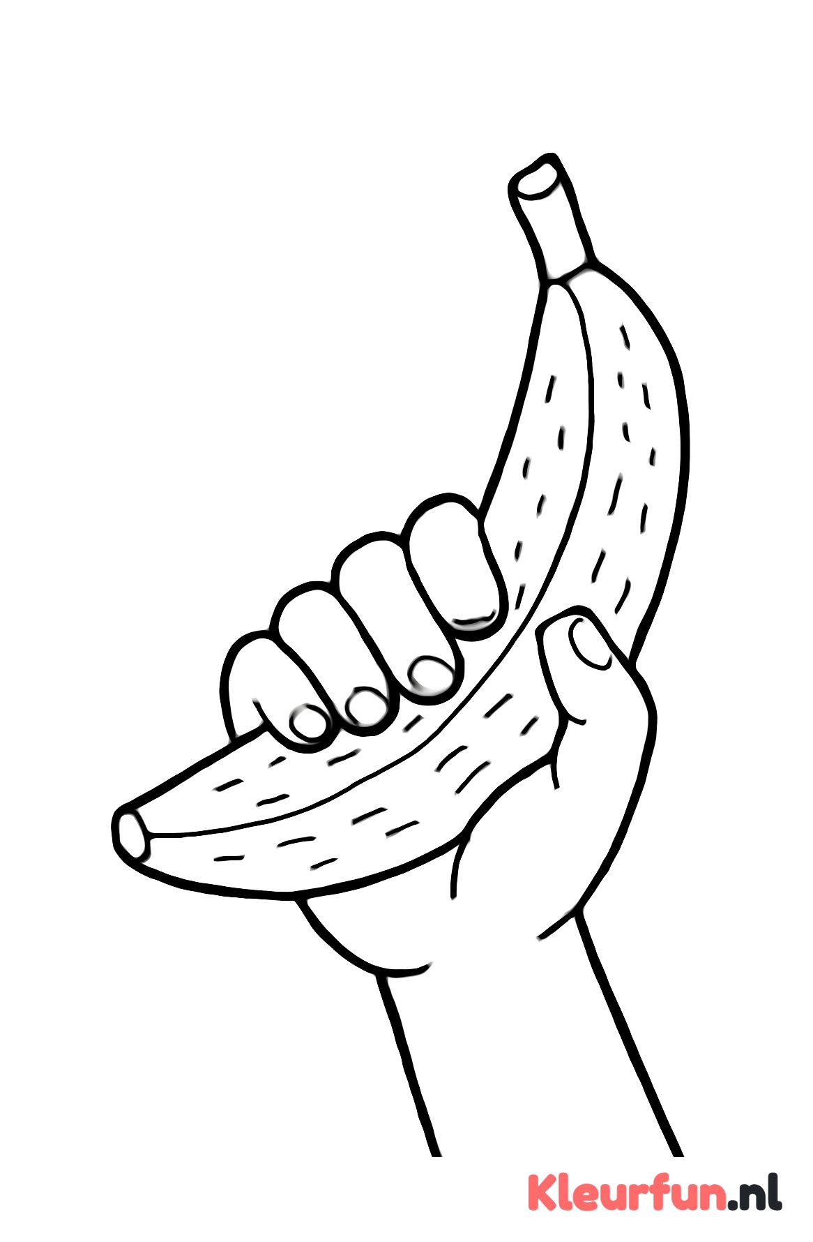 Banaan in de hand