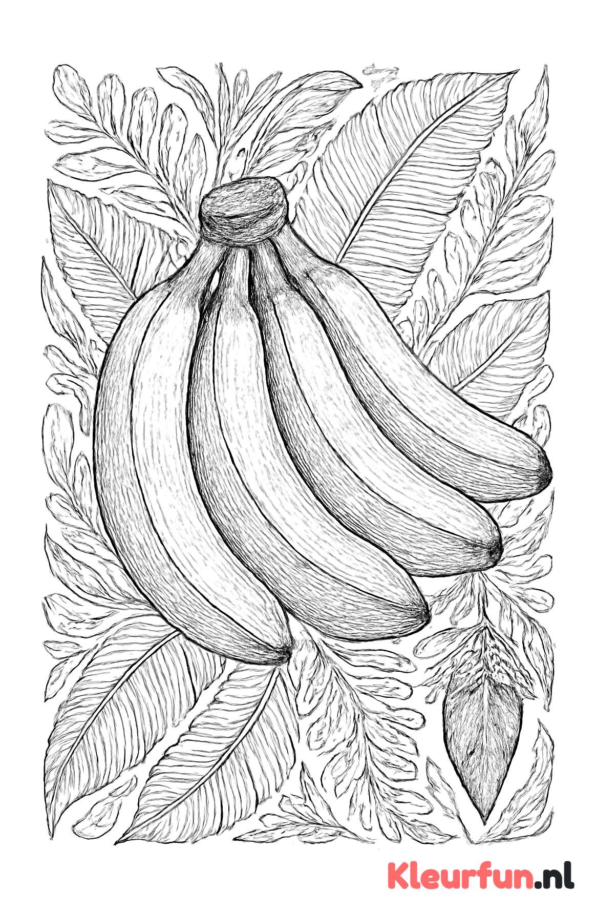 Detaillistische tros bananen