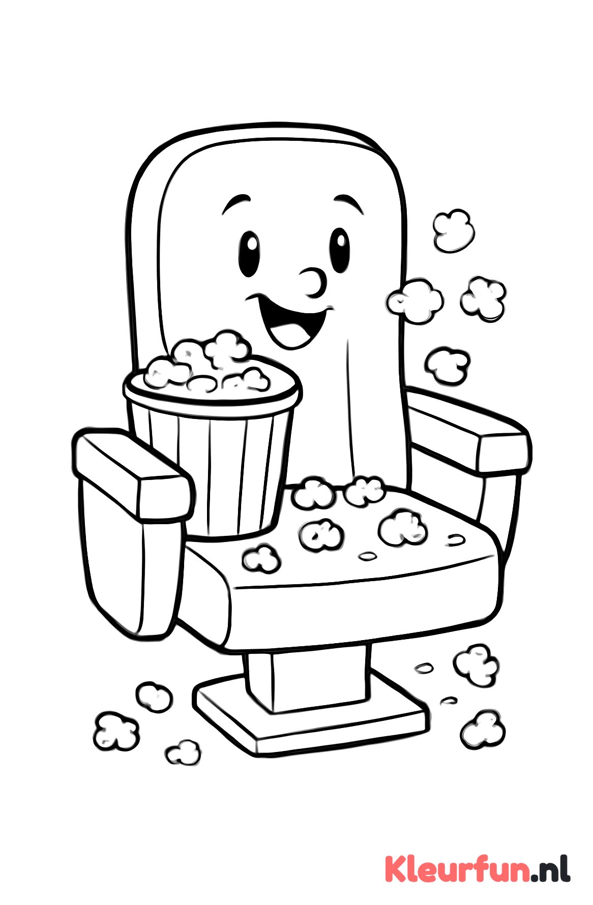 Bioscoopstoel vol popcorn