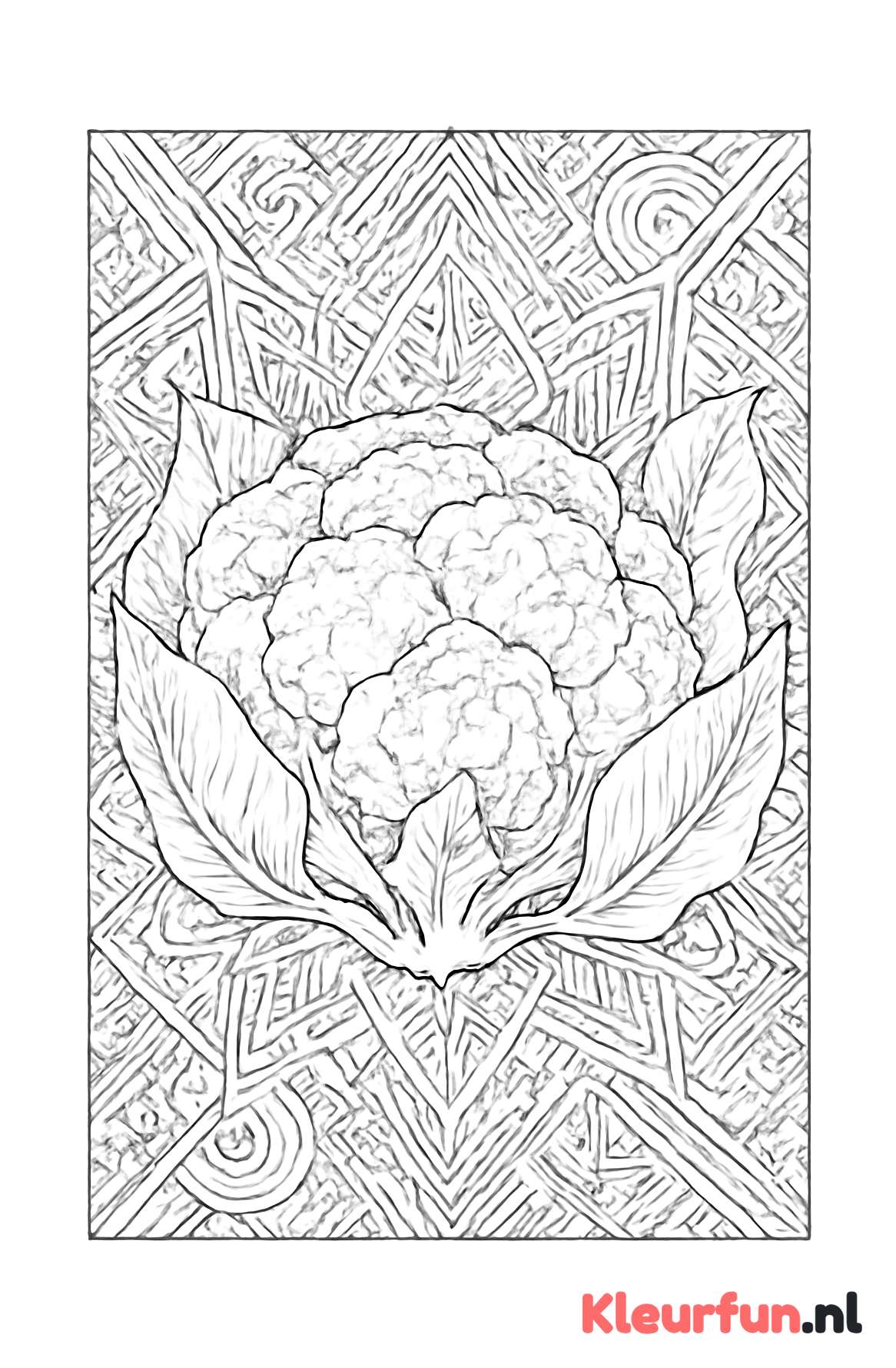 Bloemkool met geometrische accenten