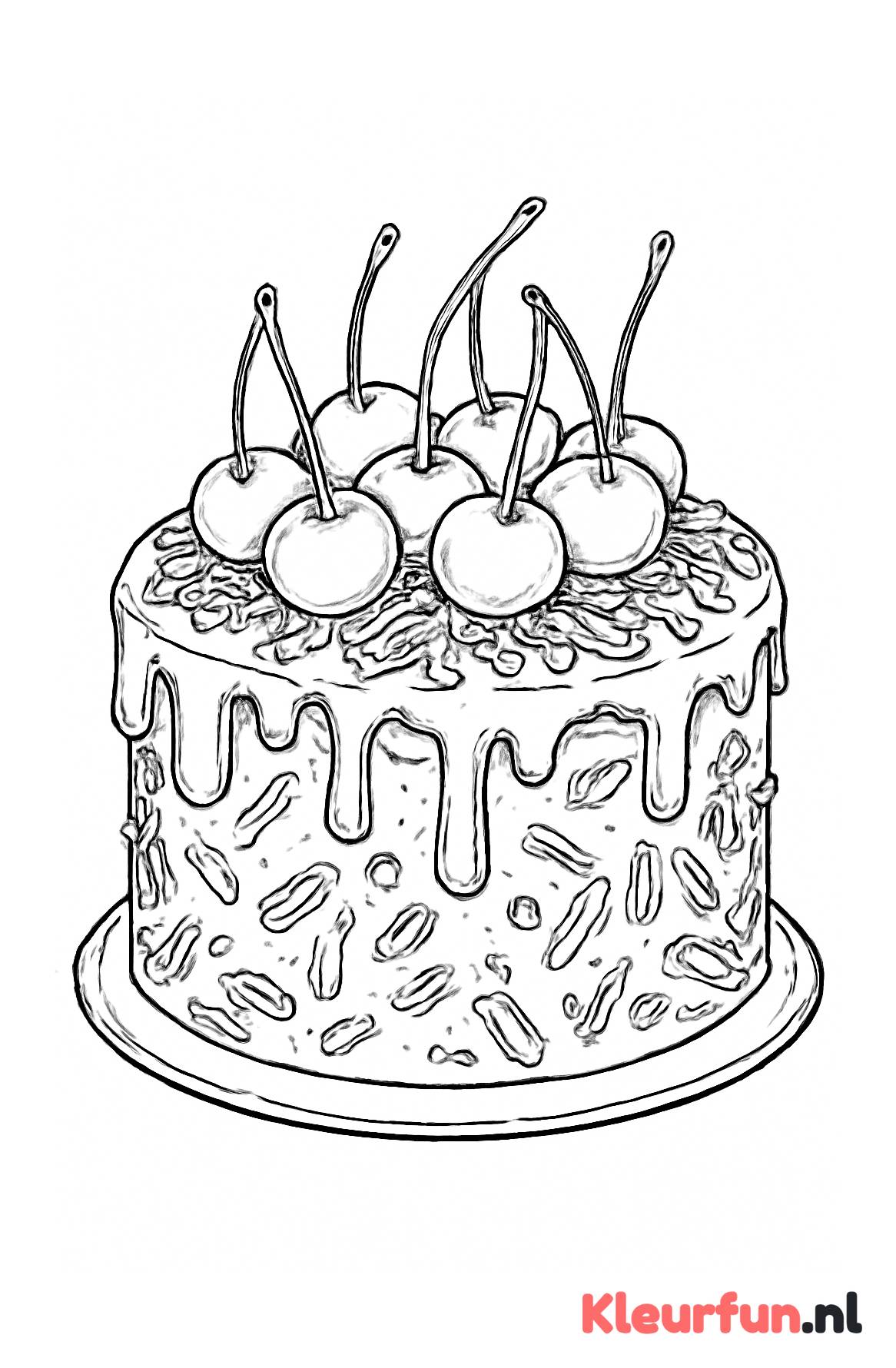 Chocoladetaart met details