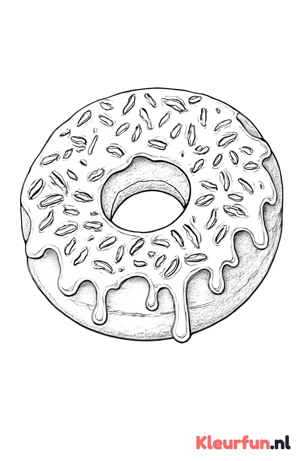 Close-up van een gedetailleerde donut