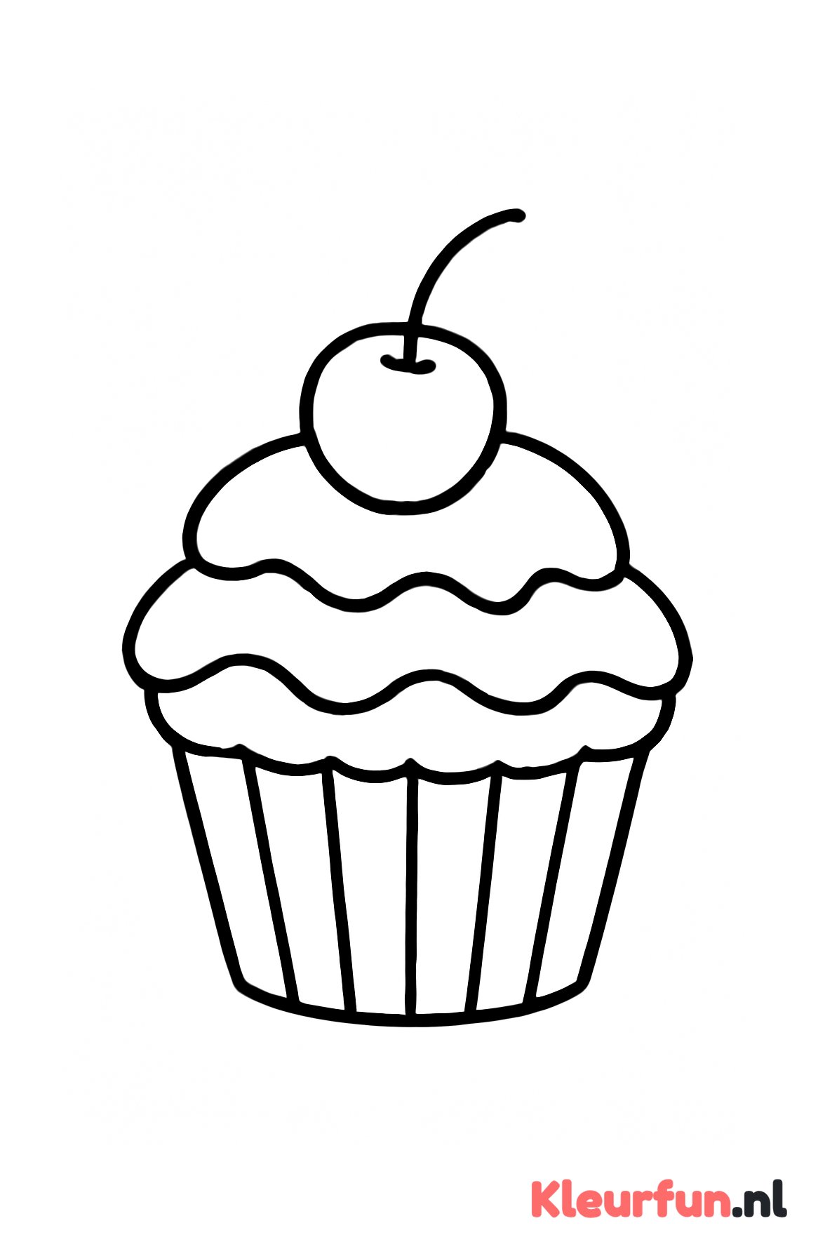 Cupcake met kers