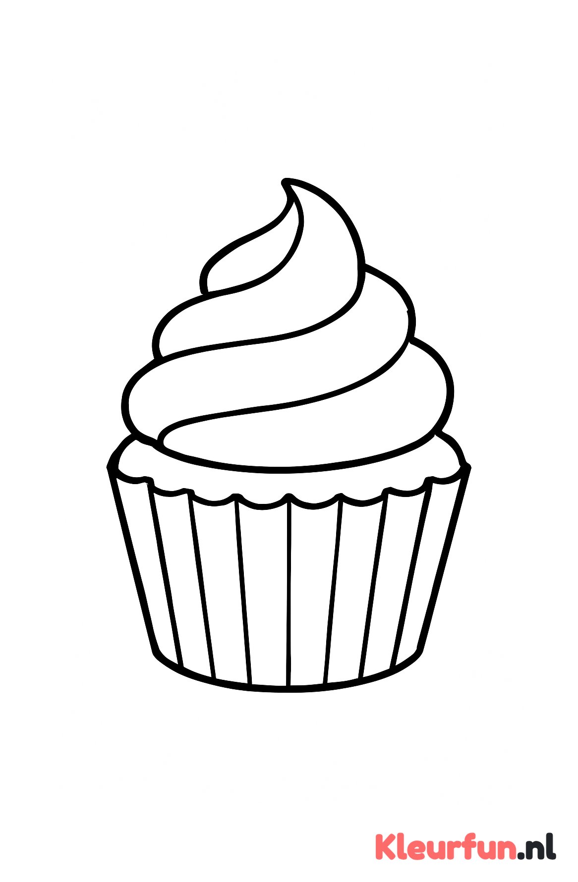 Cupcake met Swirl Glazuur