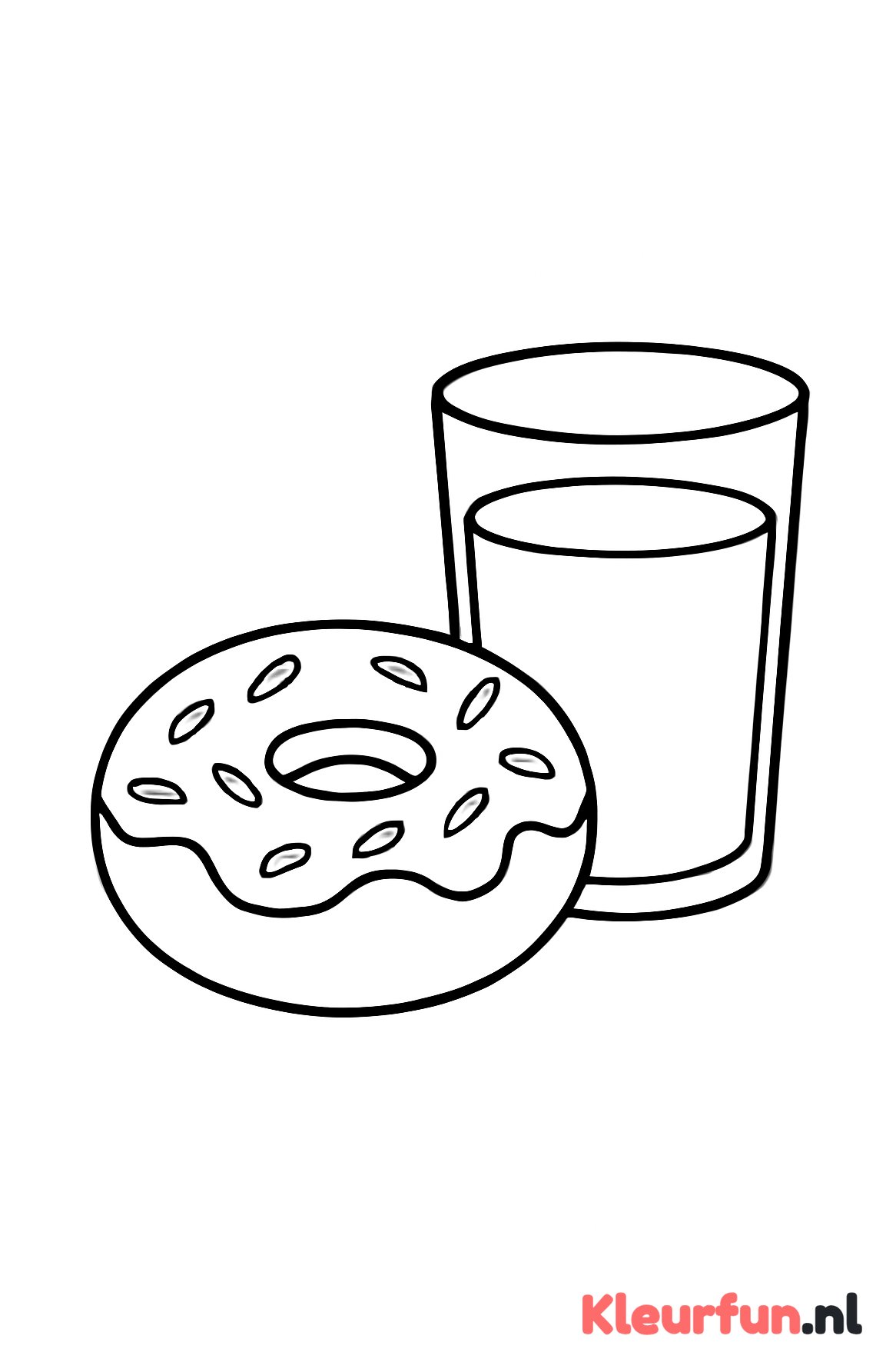 Donut en melk