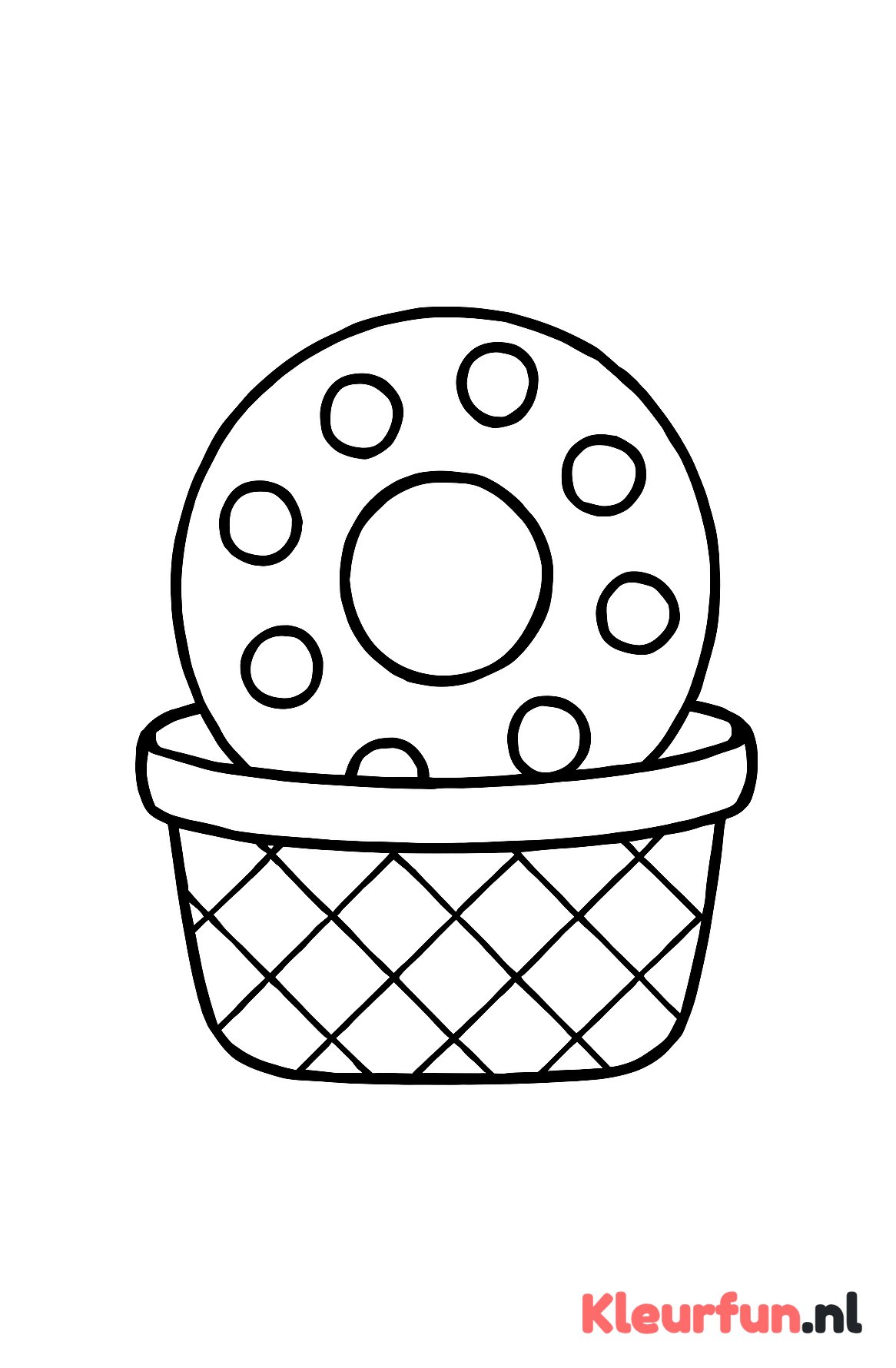 Donut in mandje
