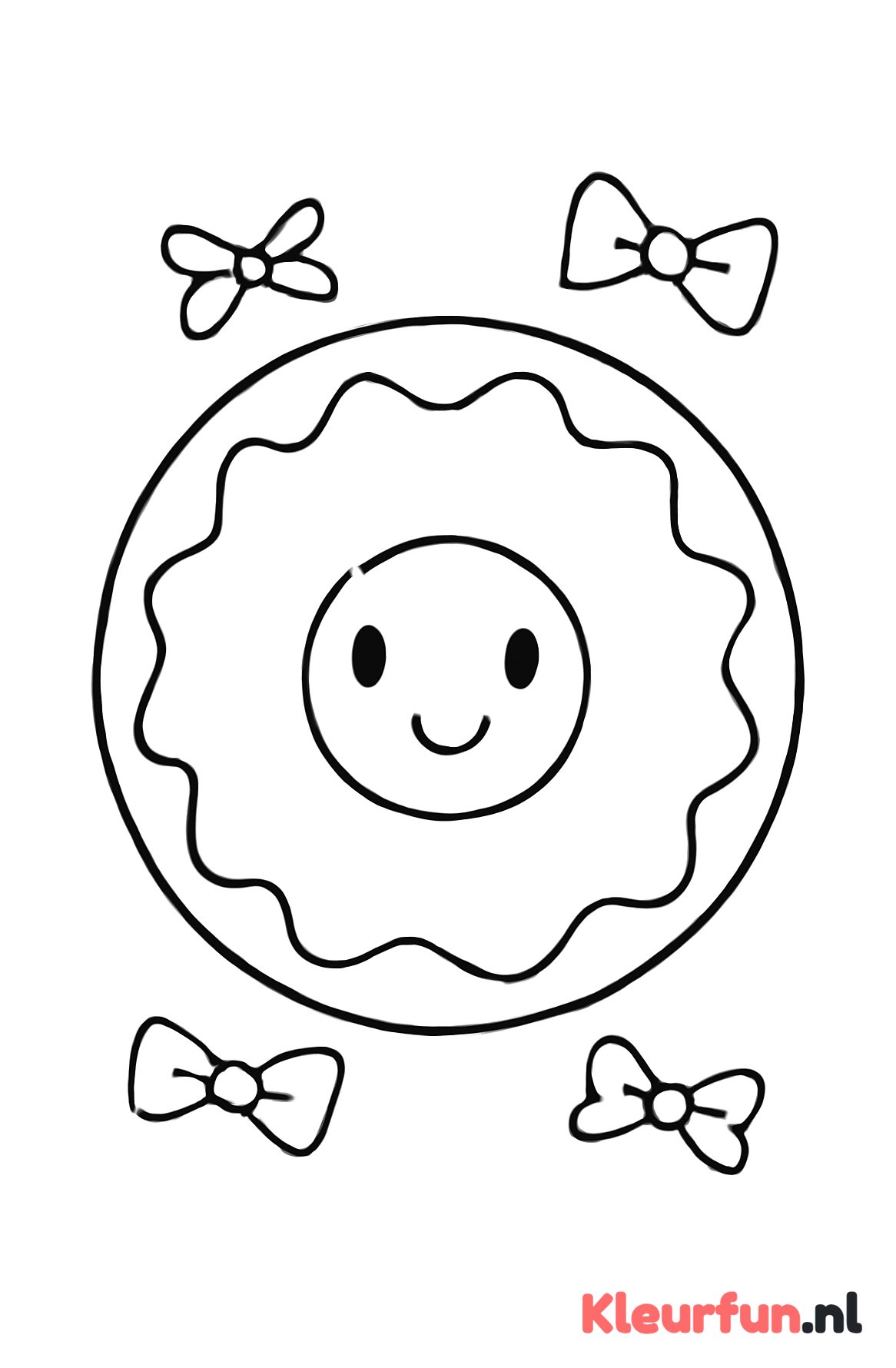 Donut met gezicht