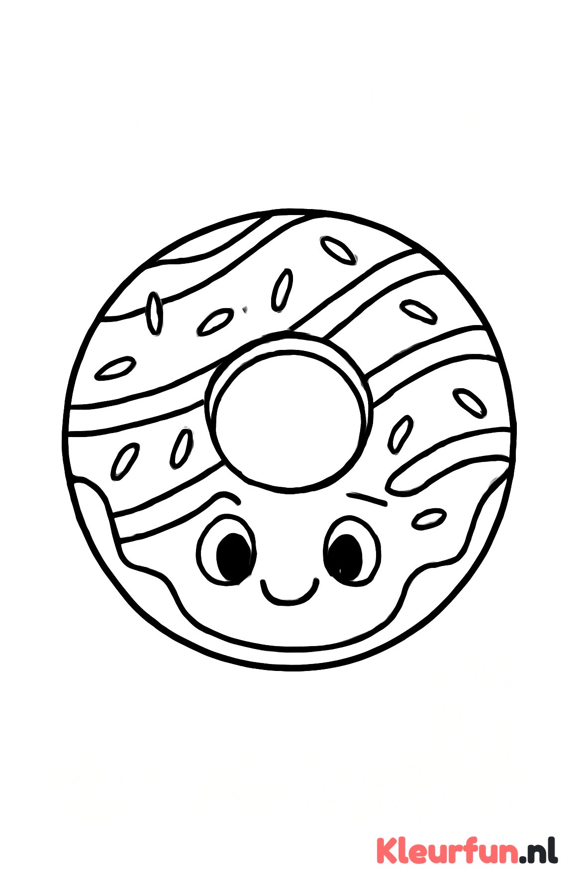 Vrolijke donut met glazuur