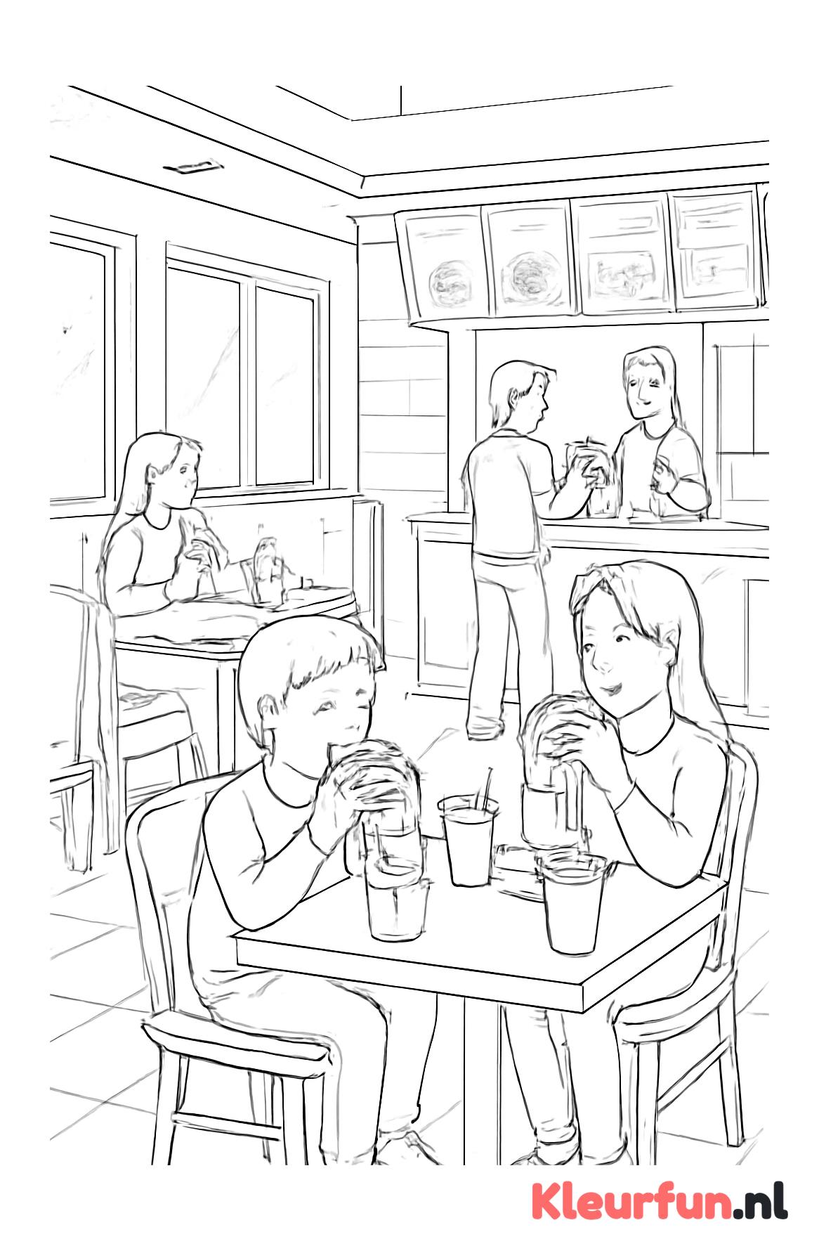 Fastfood restaurant interieur