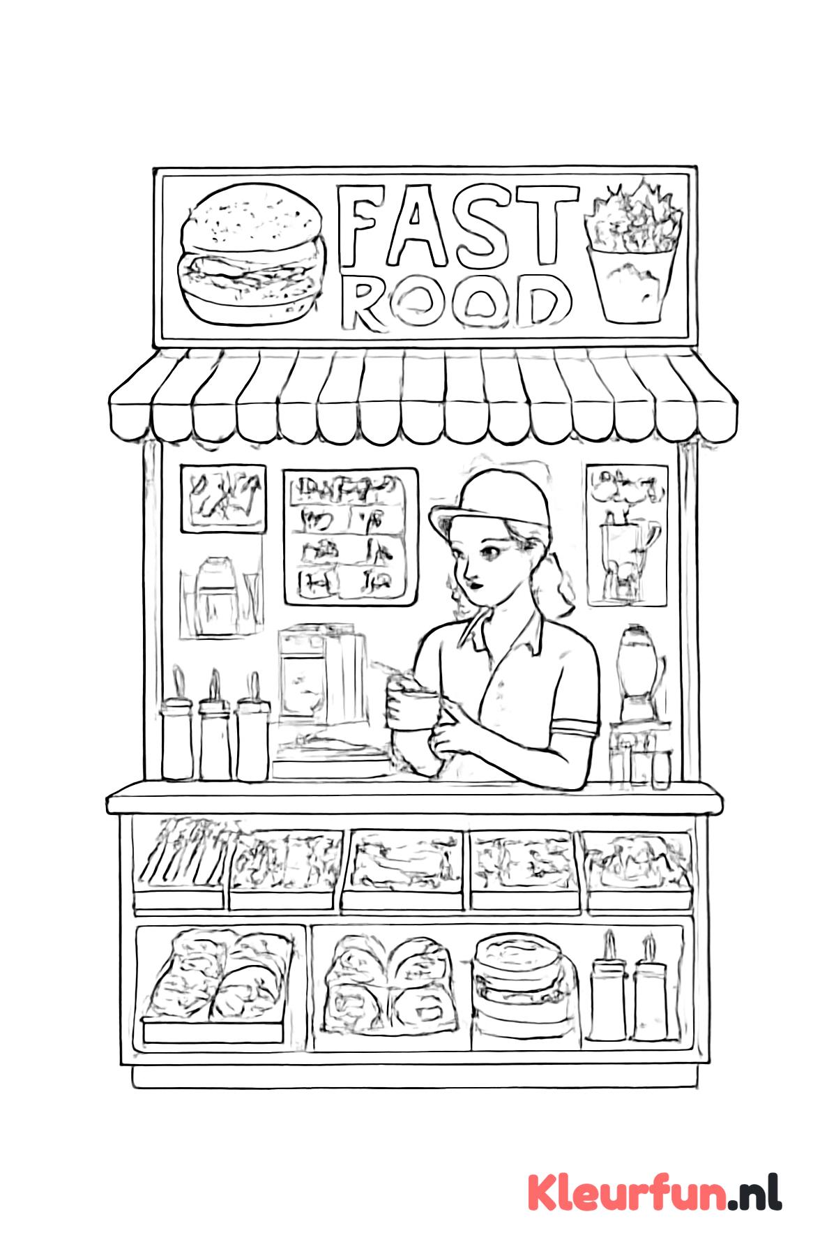 Fastfoodkraam met variatie