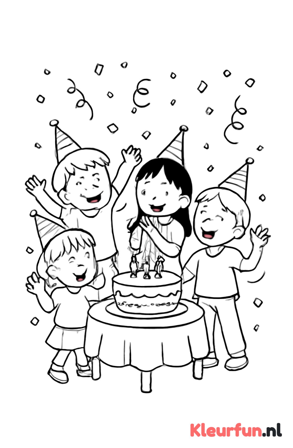 Feestelijke taart met kinderen
