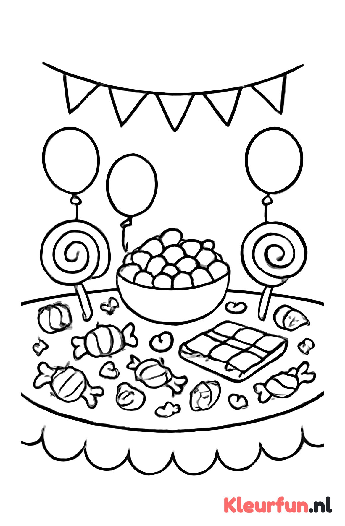 Feesttafel vol snoep