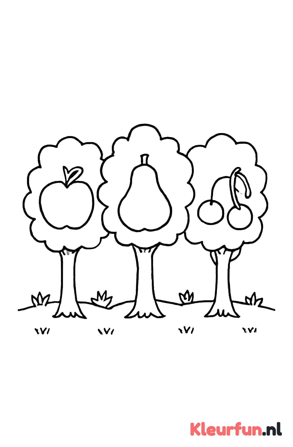 Fruitbomen rij