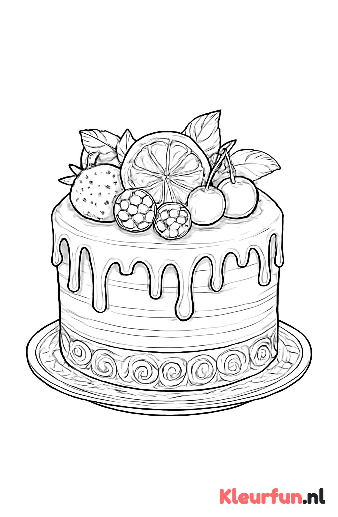 Fruitdecoratietaart