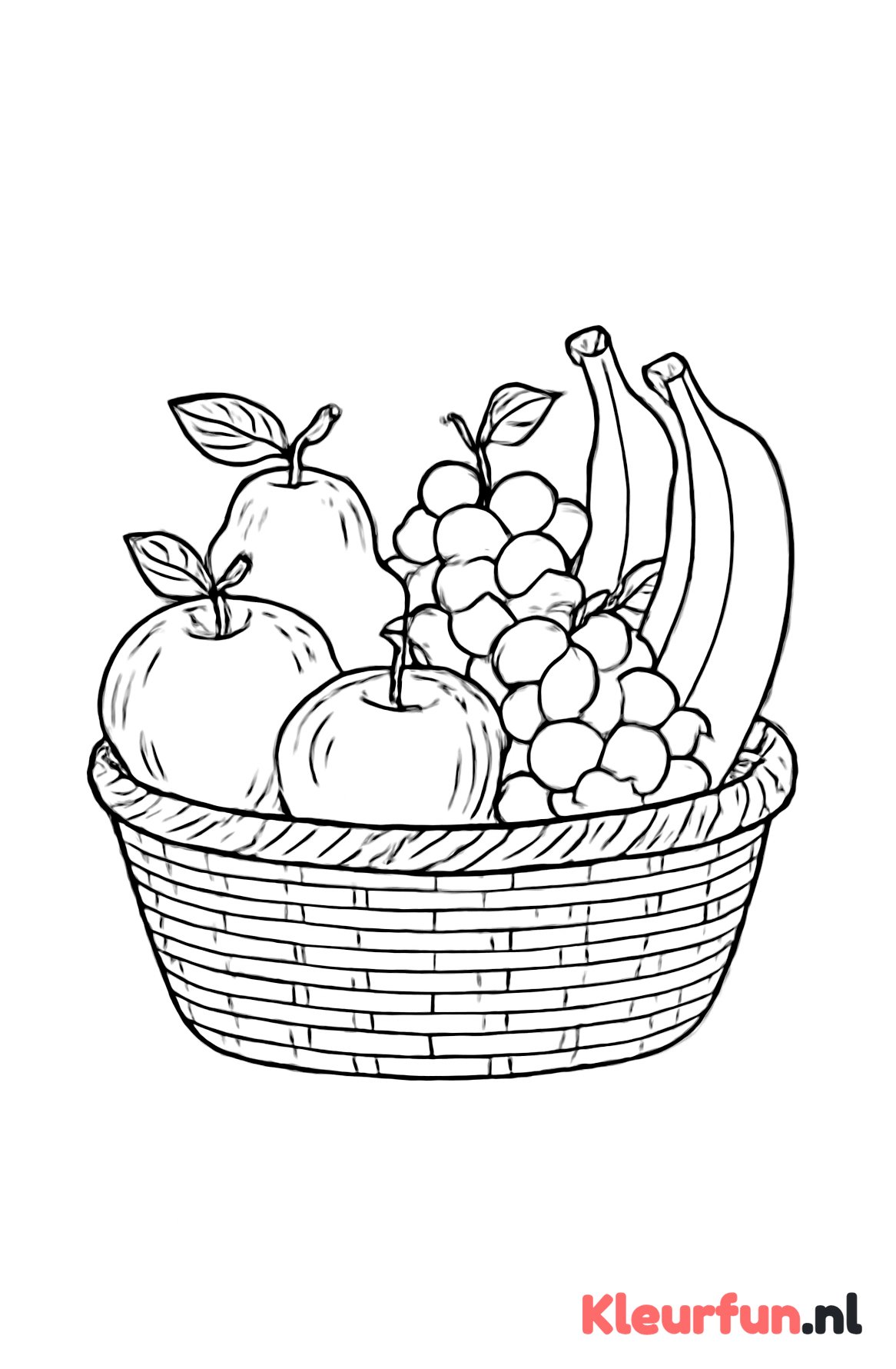 Fruitmand vol bes en fruit