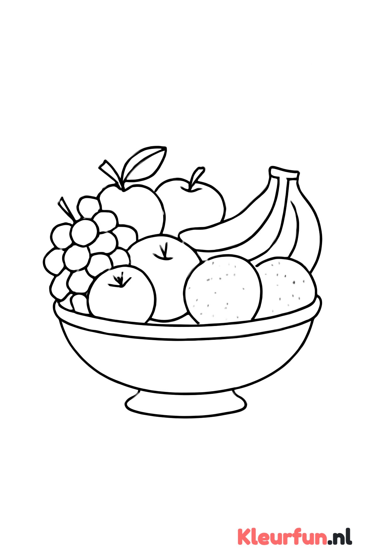 Fruitschaal met diverse fruitsoorten