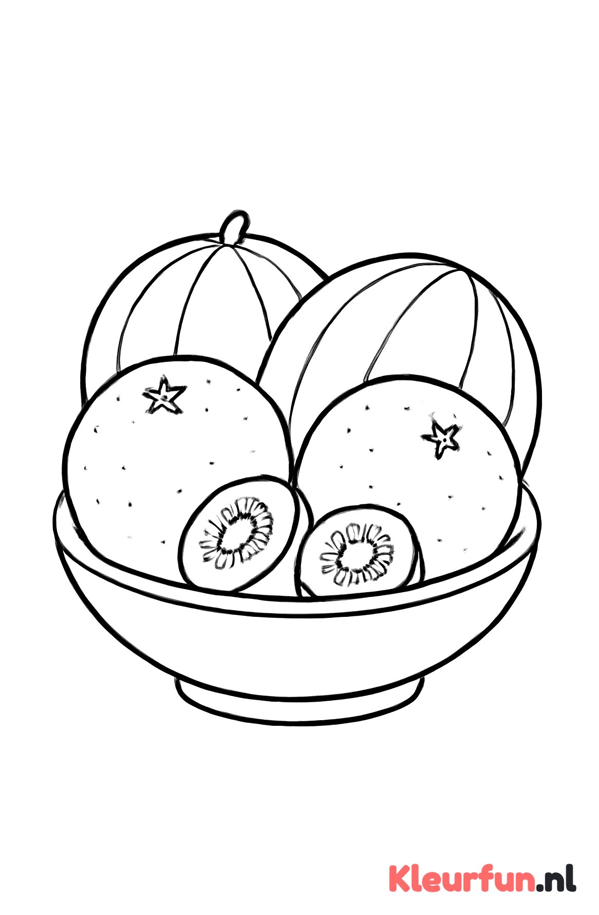 Fruitschaal met groot fruit