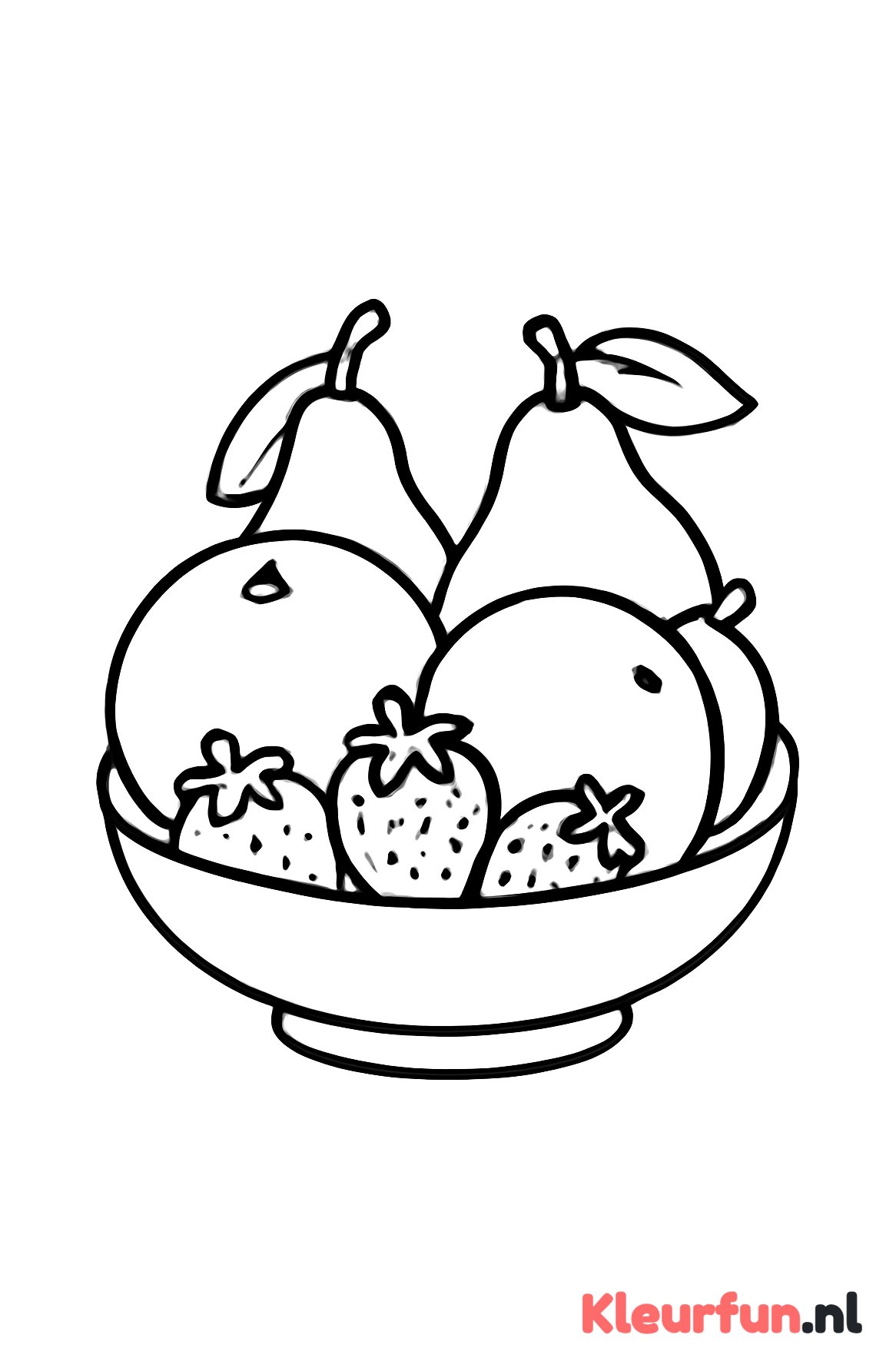 Fruitschaal met groot fruit