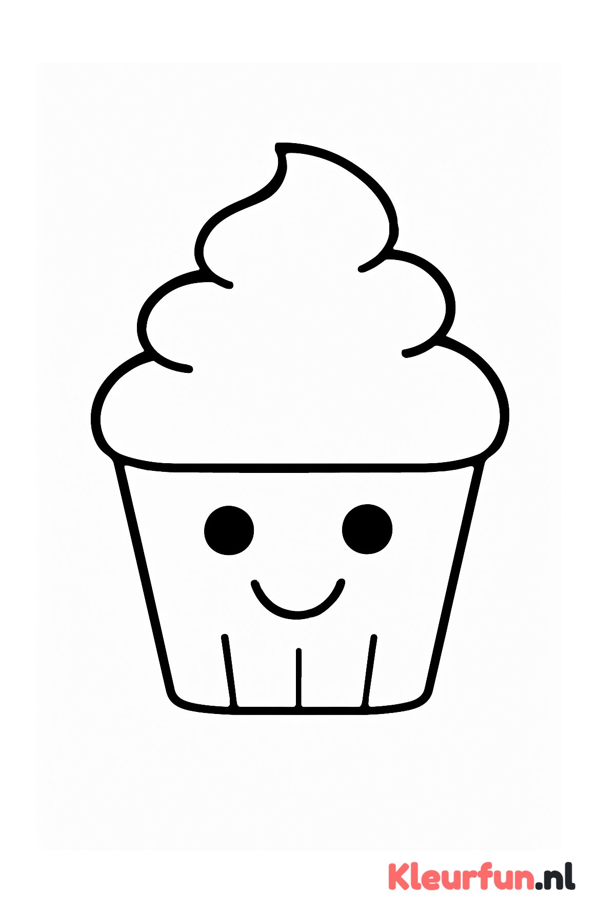 Glimlachende cupcake