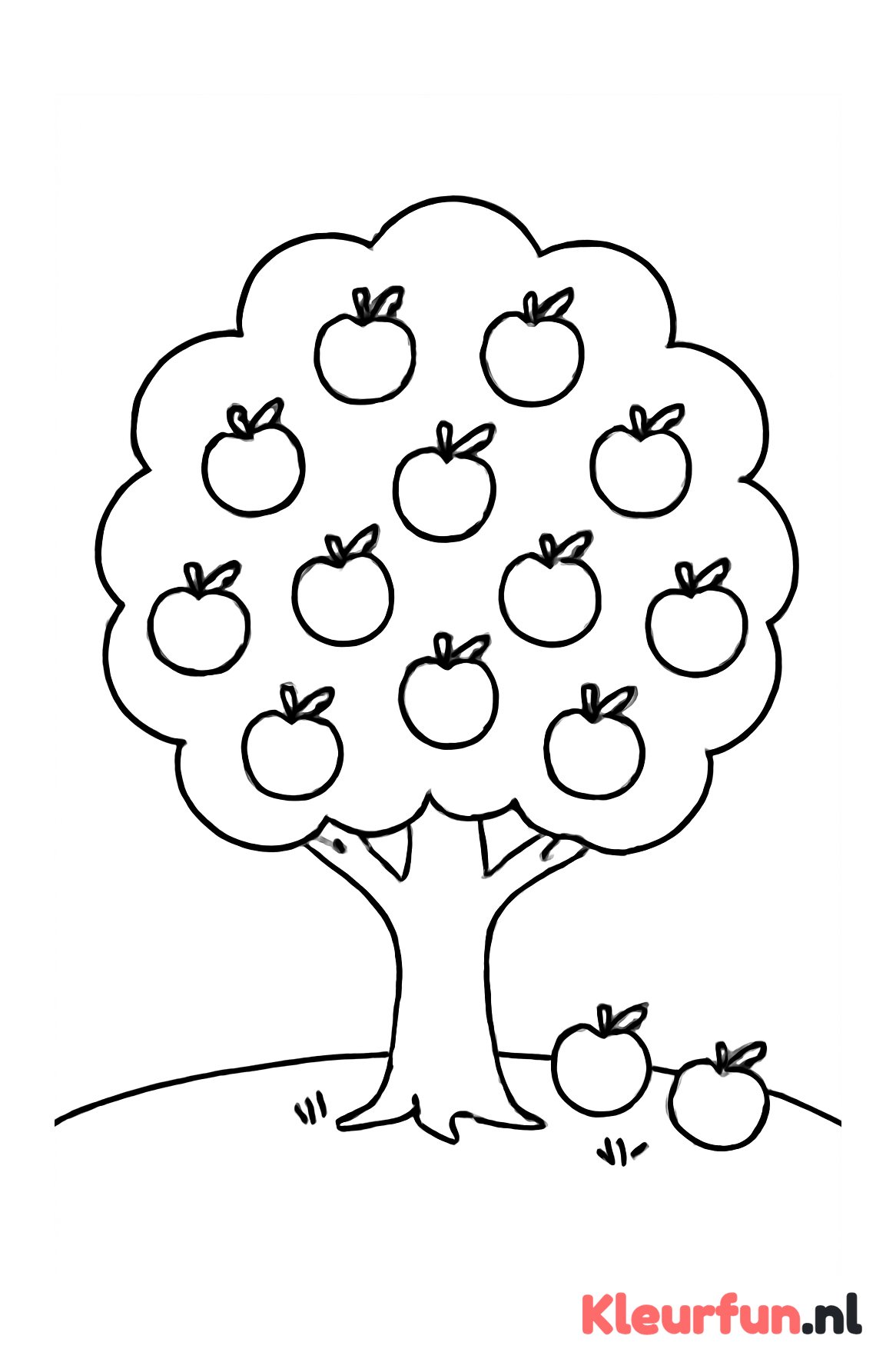 Grote appelboom met appels