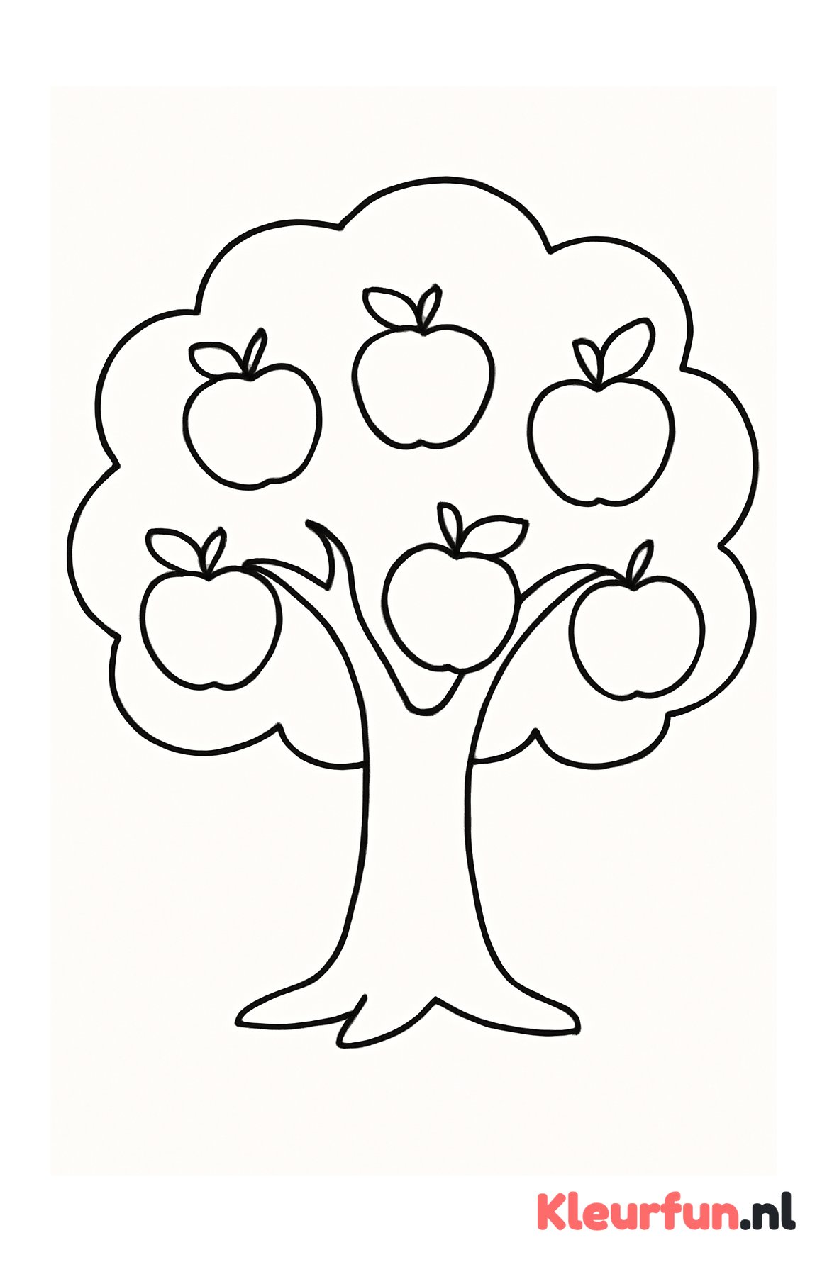 Grote appelboom met dikke appels