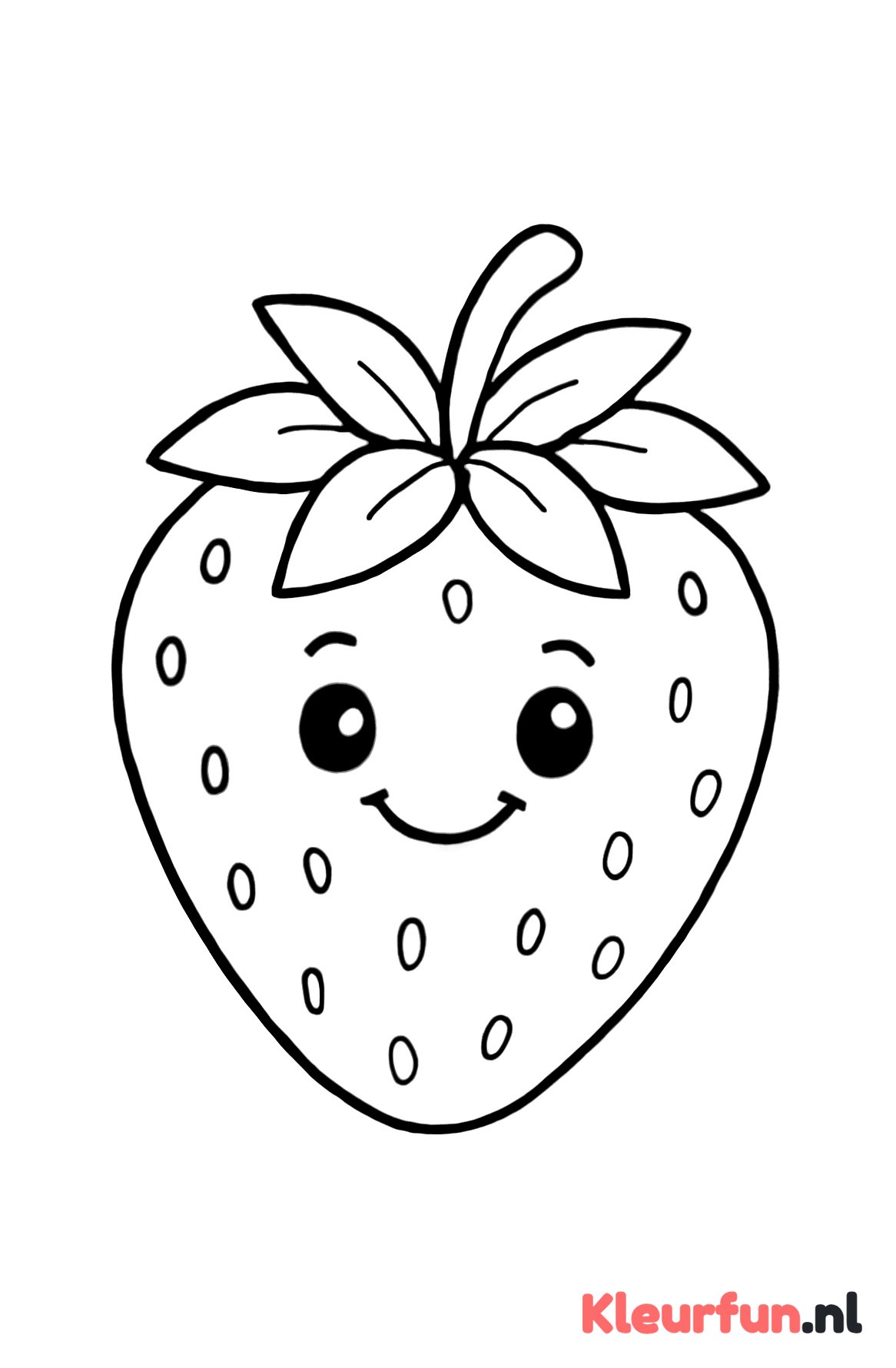 Grote blije aardbei