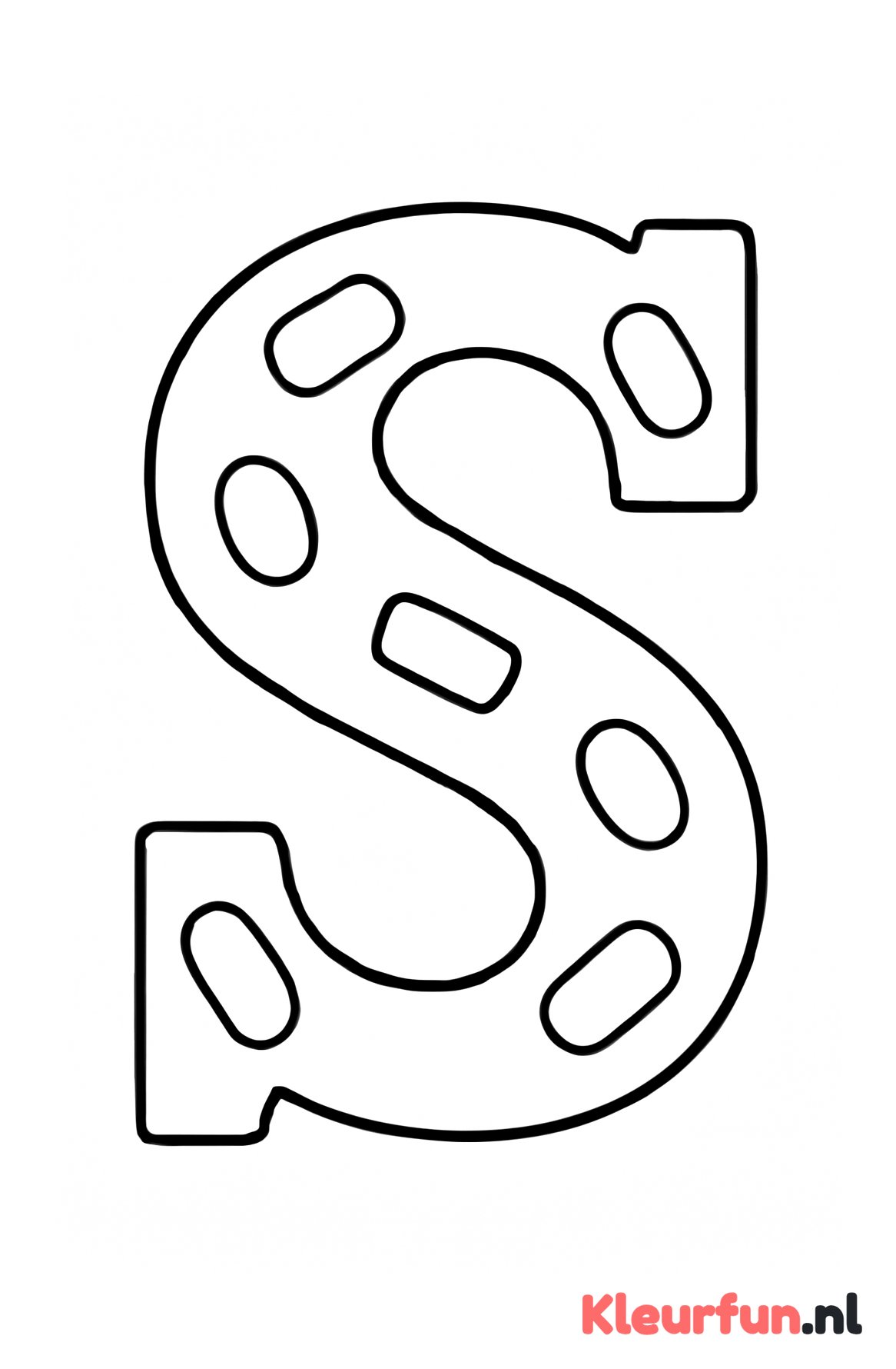 Grote chocoladeletter voor peuters