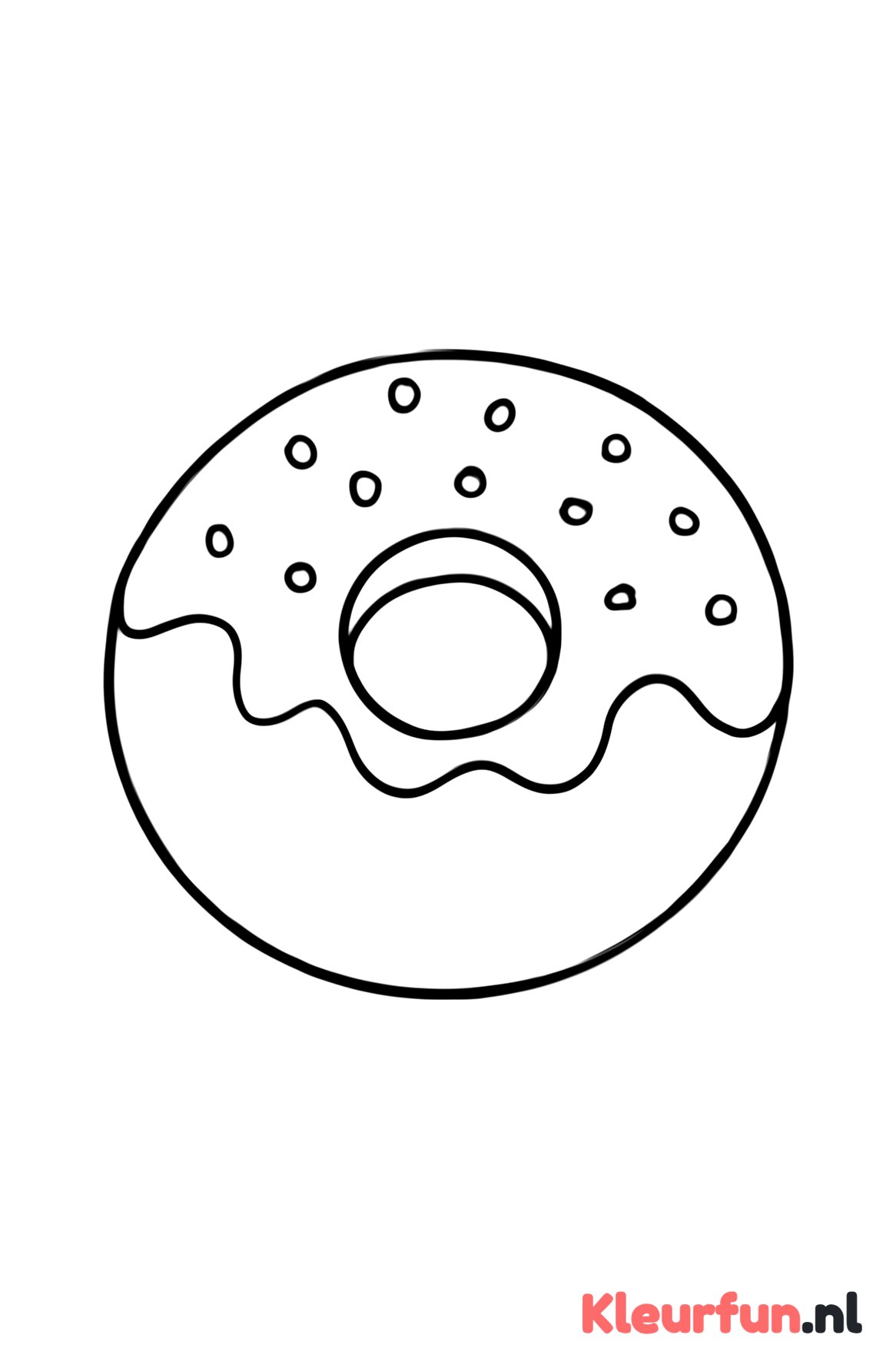 Grote donut met glazuur