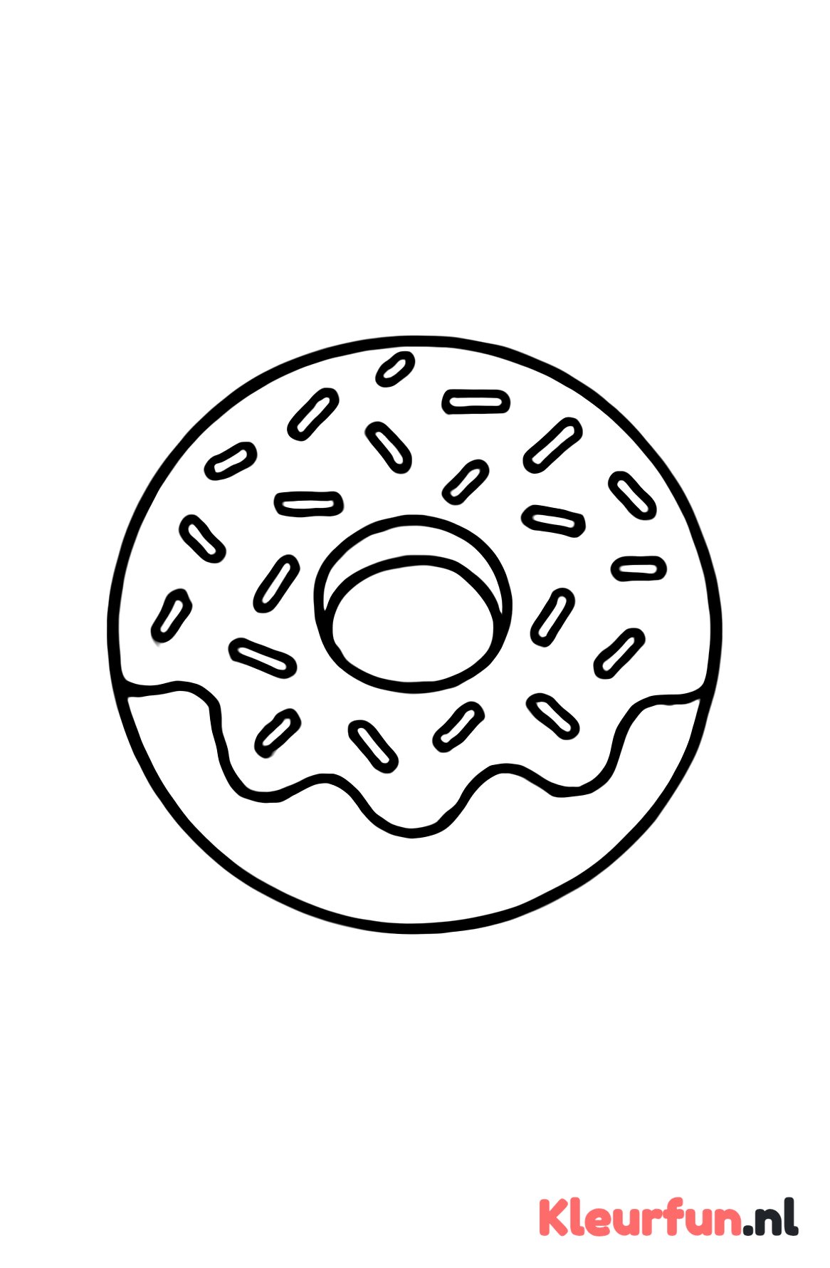 Grote donut met glazuur