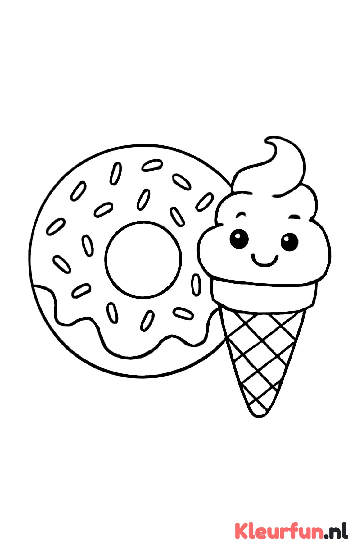 Grote donut met ijsje