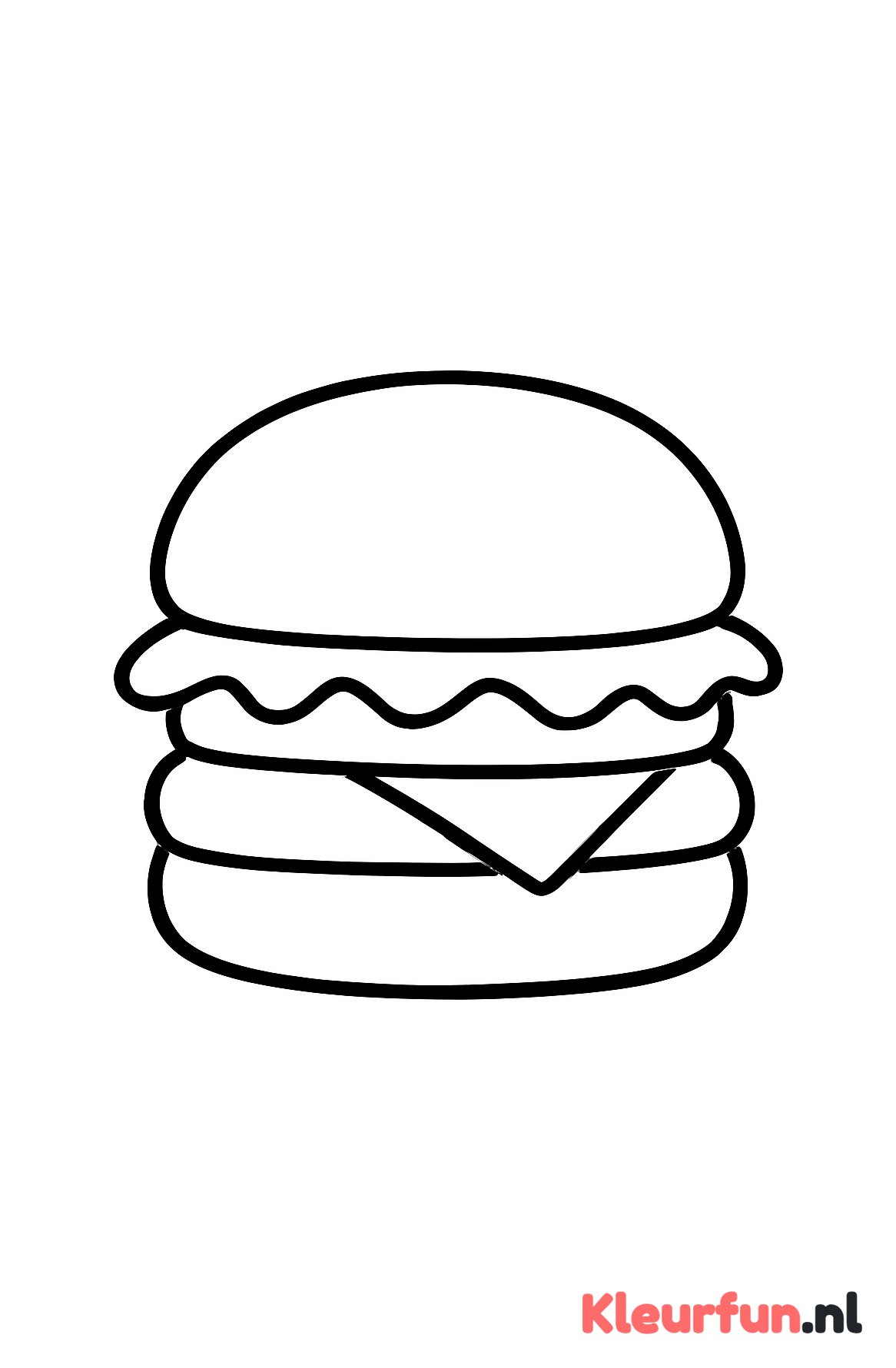Grote eenvoudige hamburger