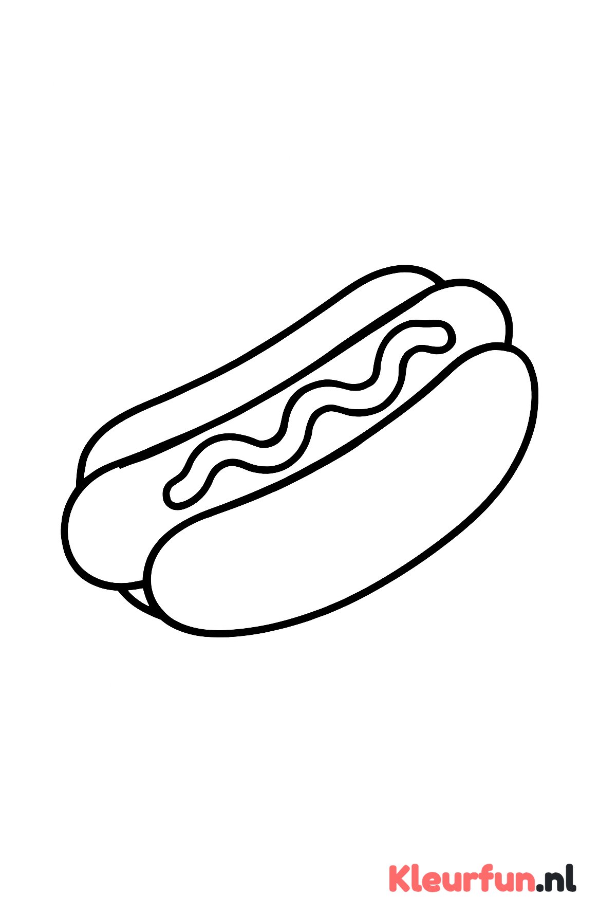 Grote eenvoudige hotdog