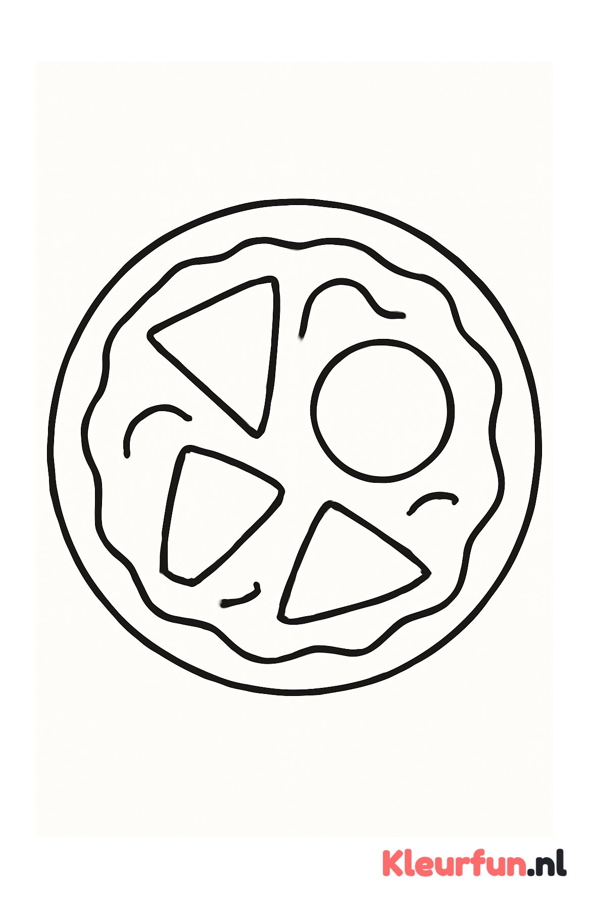 Grote eenvoudige pizza