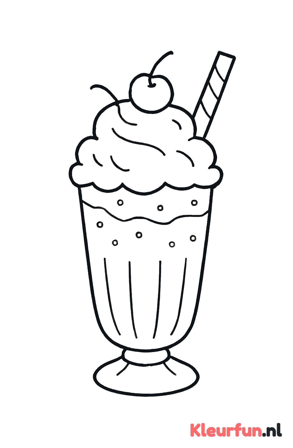 Milkshake met rietje