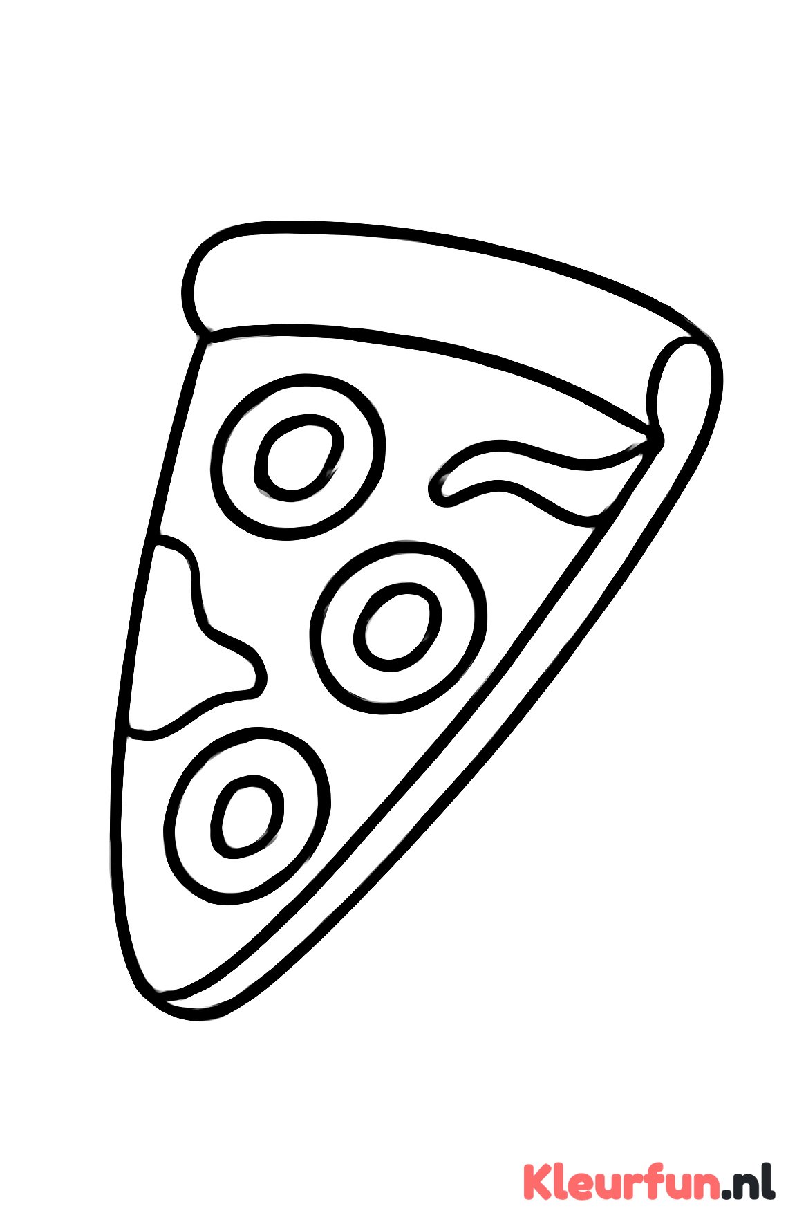 Grote slice pizza met toppings