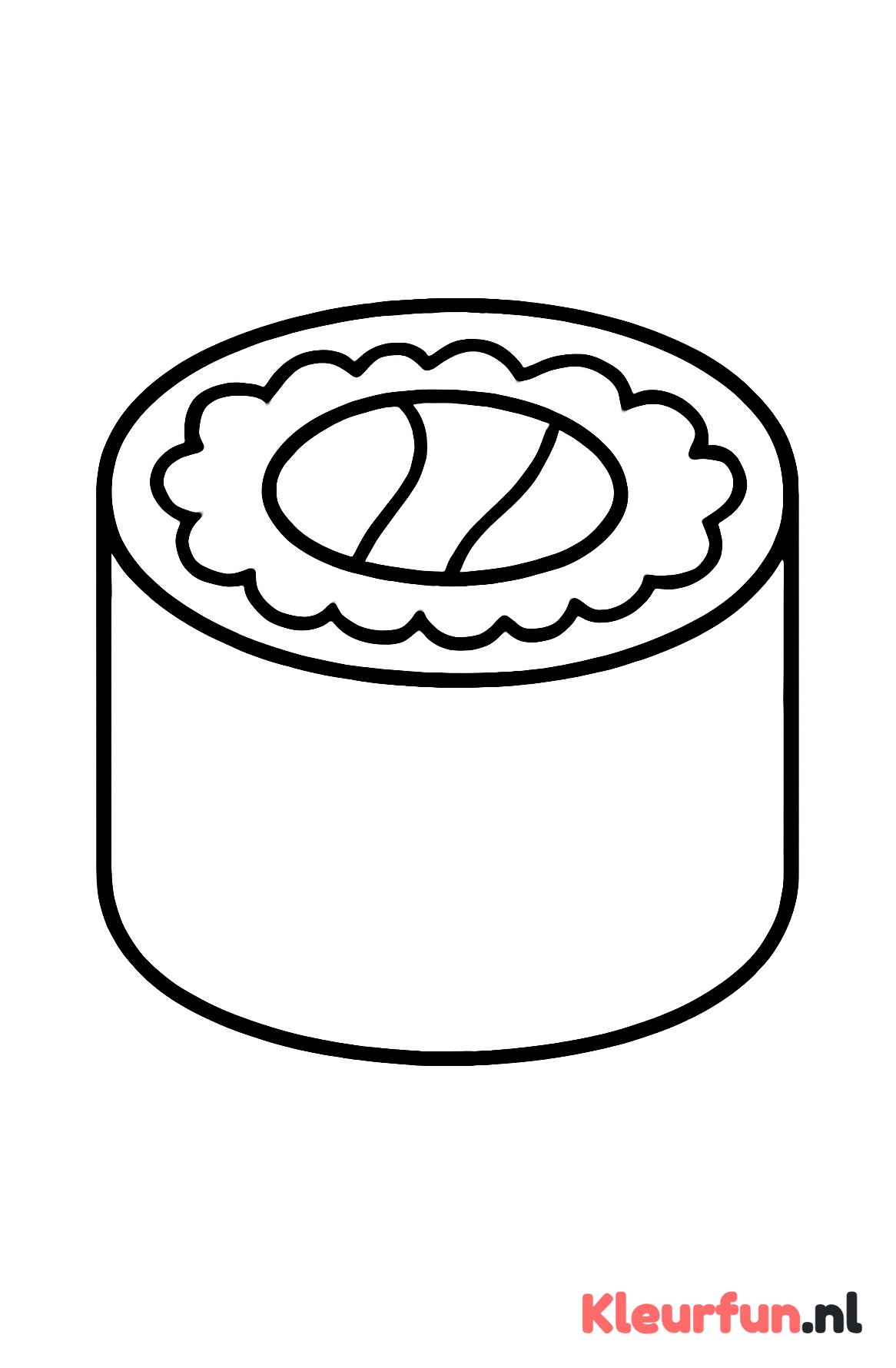 Grote eenvoudige sushirol