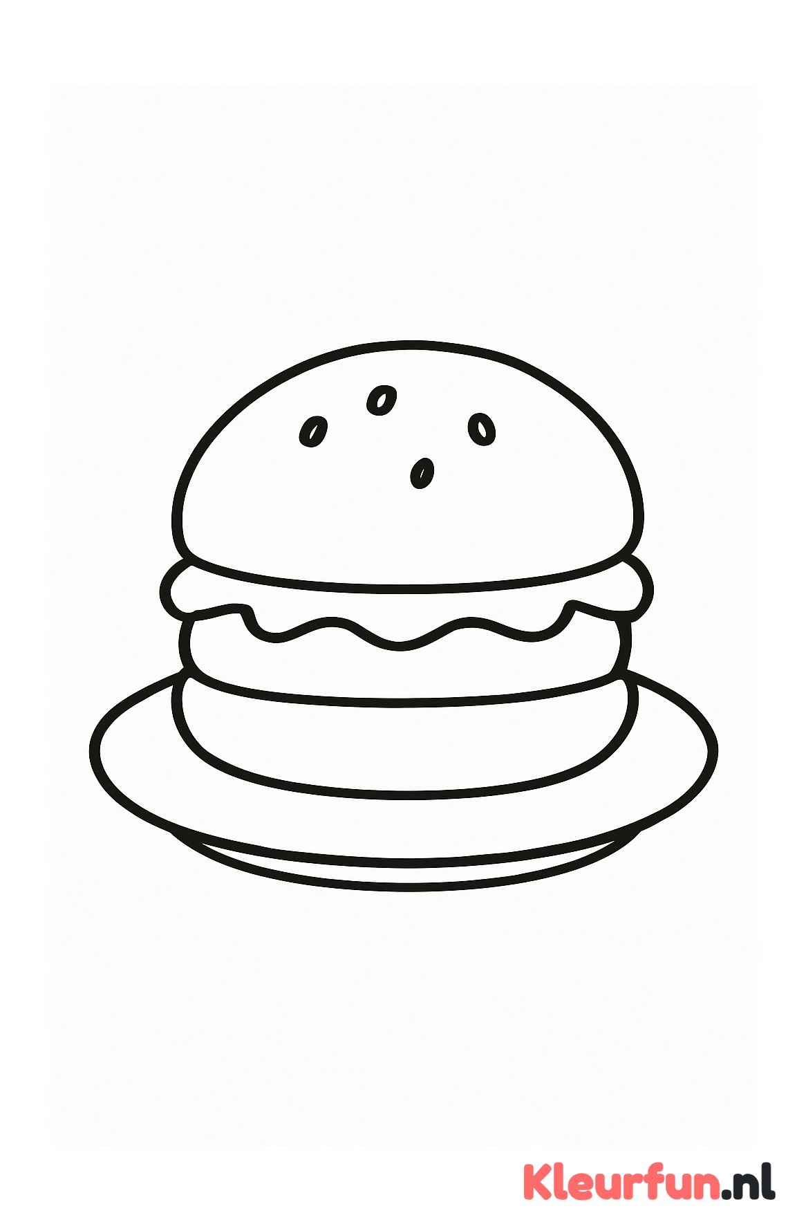 Hamburger op bord voor peuters