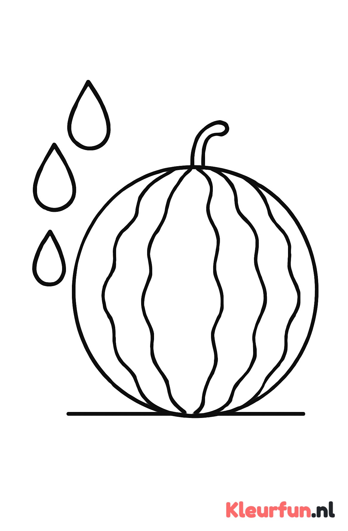 Hele watermeloen met waterdruppels