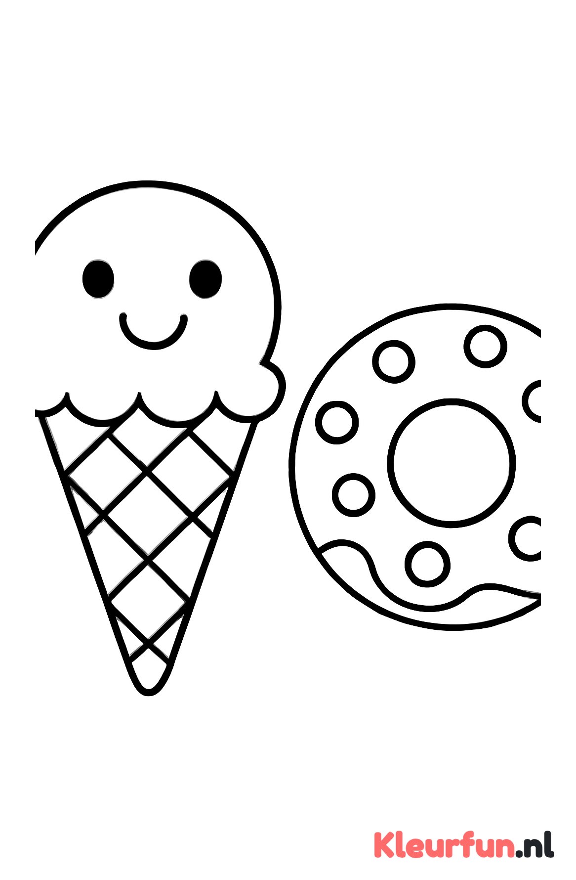 IJsco hoorntje en donut