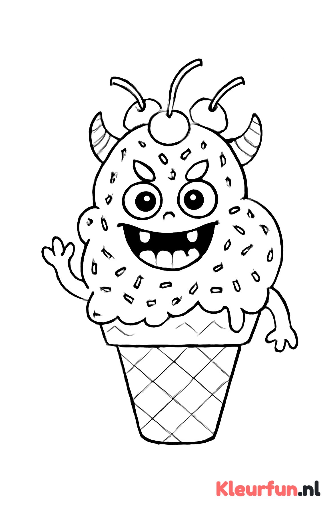 IJsmonster van ijsbolletjes