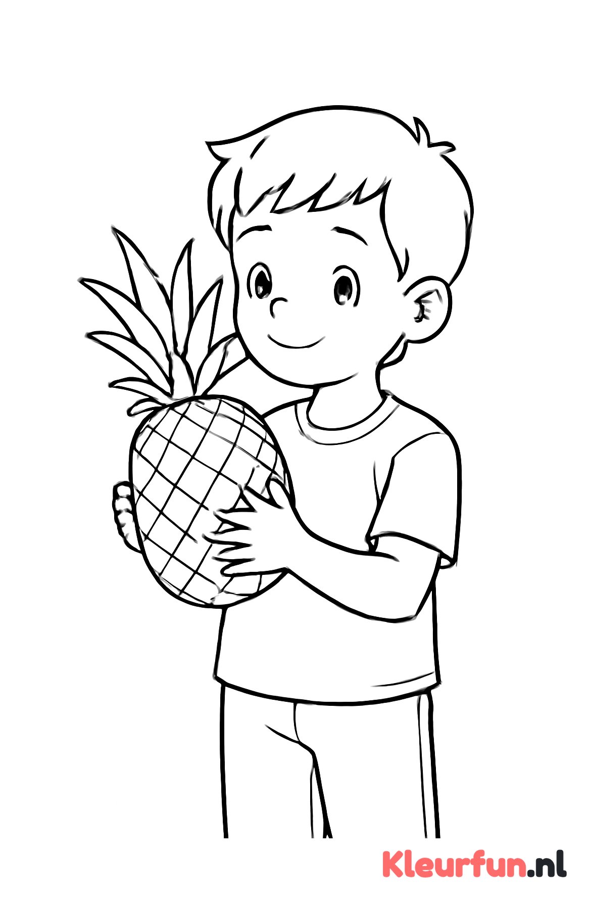 Kind met Ananas