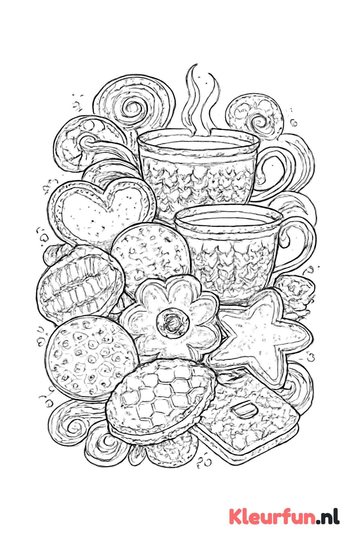 Koekjes en thee met fijne details